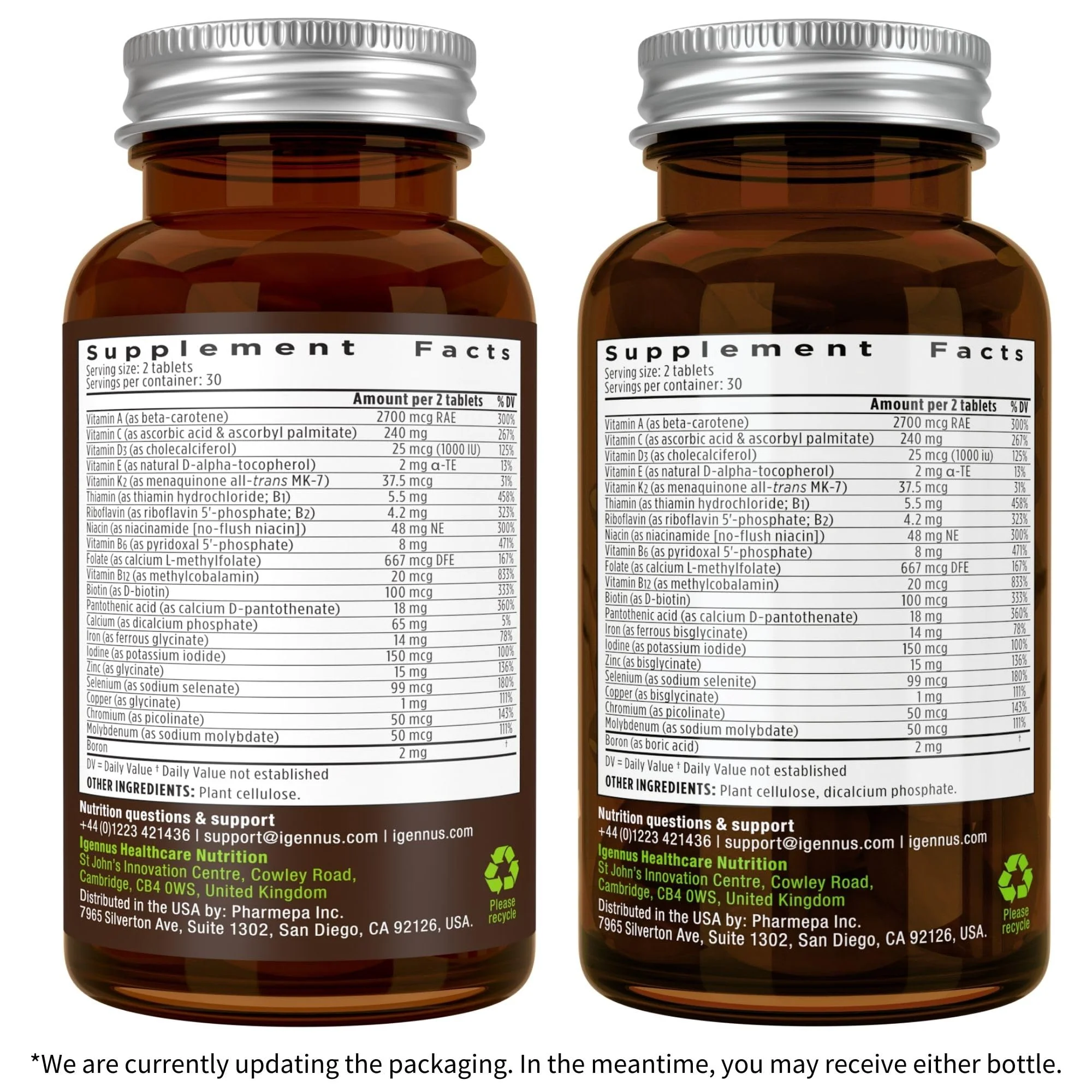Igennus High Potency Methylated Multivitamin for Women with Gentle Iron, 5-MTHF Folate & Methylcobalamin B12, Pure & Clean, Sustained Release, Active B-Complex & K2 MK-7, Non-GMO, 60 Vegan Tablets - Image 8