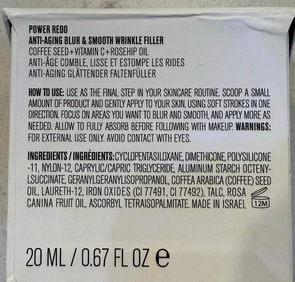 Il Makiage Power Redo Wrinkle Filler instant, age-rewinding effect Coffee Seed + Vitamin C + Rosehip Oil 20 ml - Image 2