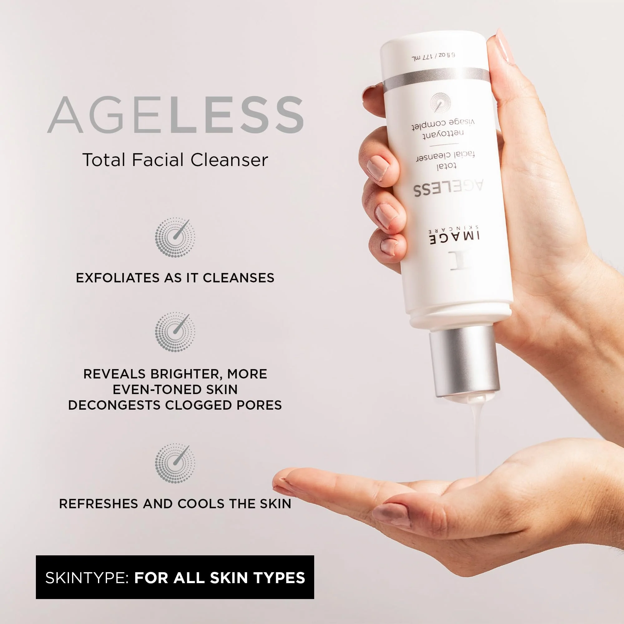 IMAGE Skincare, AGELESS Total Facial Cleanser, Gentle Face Wash for Smoother Revitalized Skin, 6 oz - Image 7