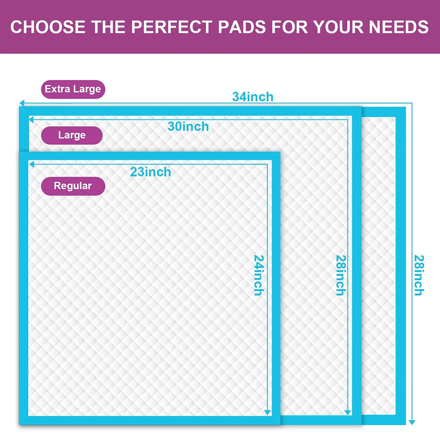 IMMCUTE Dog Pee Pads Extra Large 28"x34", X-Large Training Puppy Pee Pads Super Absorbent & Leak-Proof, XL Disposable Pet Piddle Pad and Potty Pads for Dogs, Puppies, Doggie (XLarge:28"*34"- 30 Ct) - Image 4