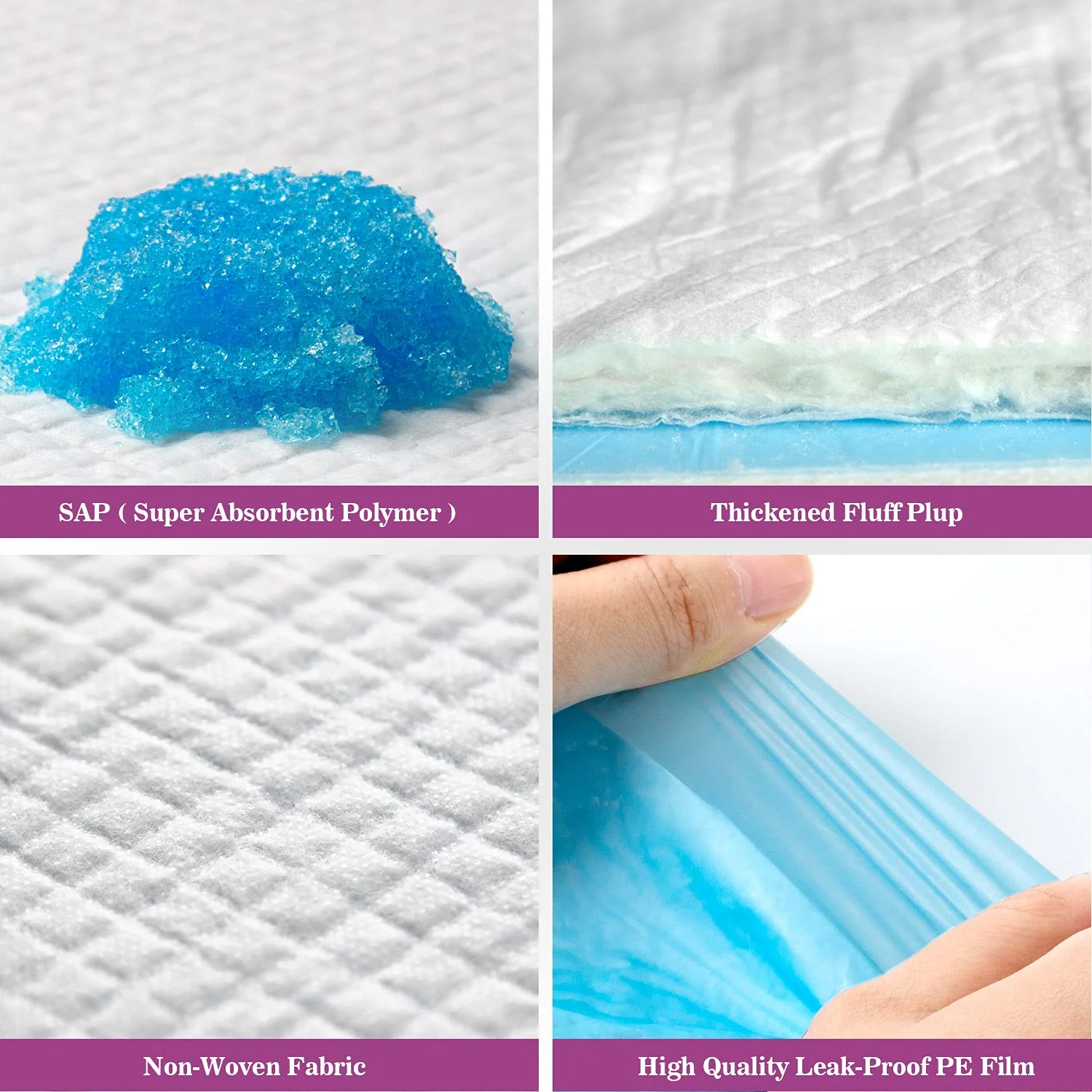IMMCUTE Dog Pee Pads Extra Large 28"x34", X-Large Training Puppy Pee Pads Super Absorbent & Leak-Proof, XL Disposable Pet Piddle Pad and Potty Pads for Dogs, Puppies, Doggie (XLarge:28"*34"-40 Ct) - Image 7