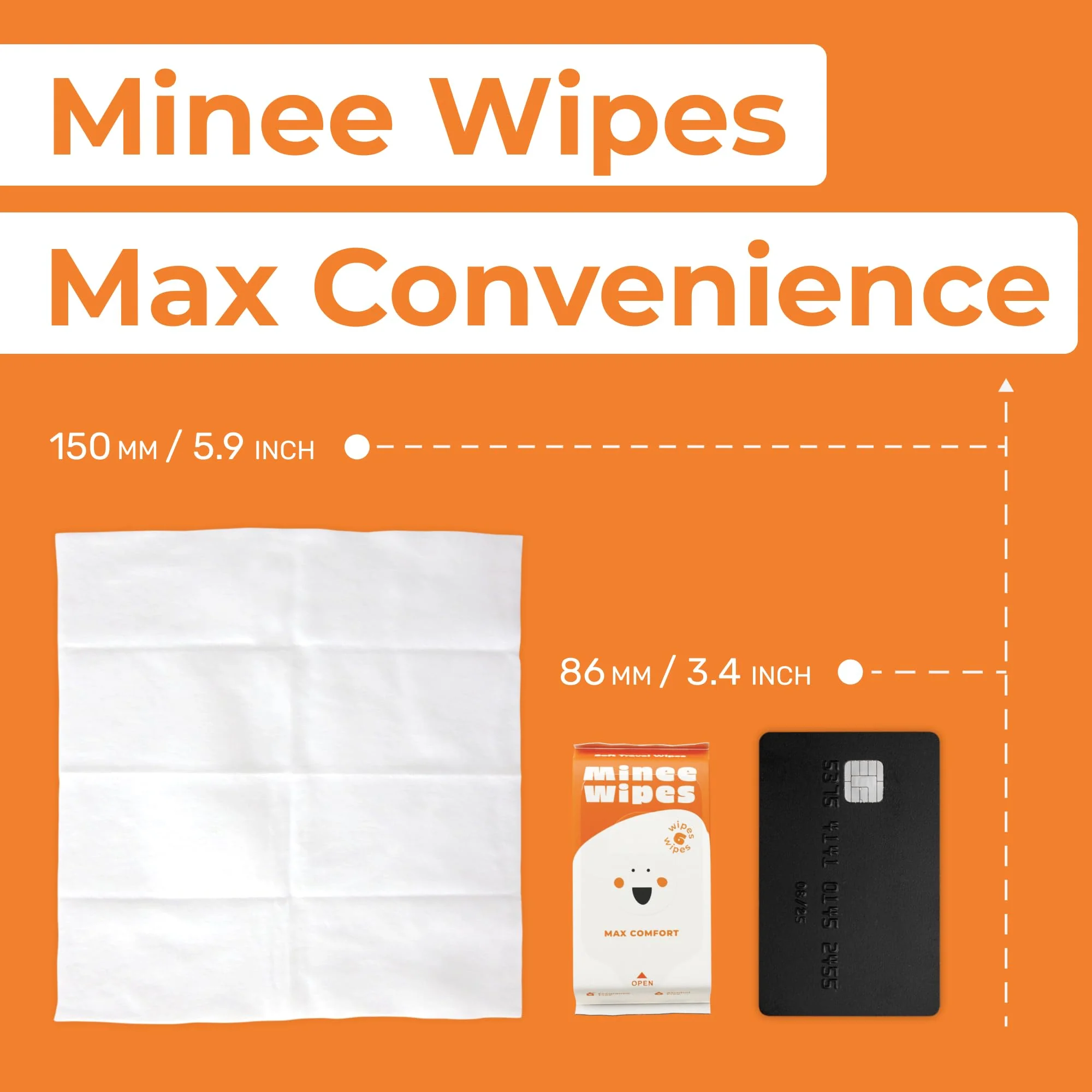 Impossibly Compact Travel Wipes - 99.5% Water - Safe for Sensitive Skin & Hypoallergenic, Resealable, Thick & Durable - For Adults, Kids & Baby Care - Unscented, 60 Pack Total 360 Wipes - Image 5