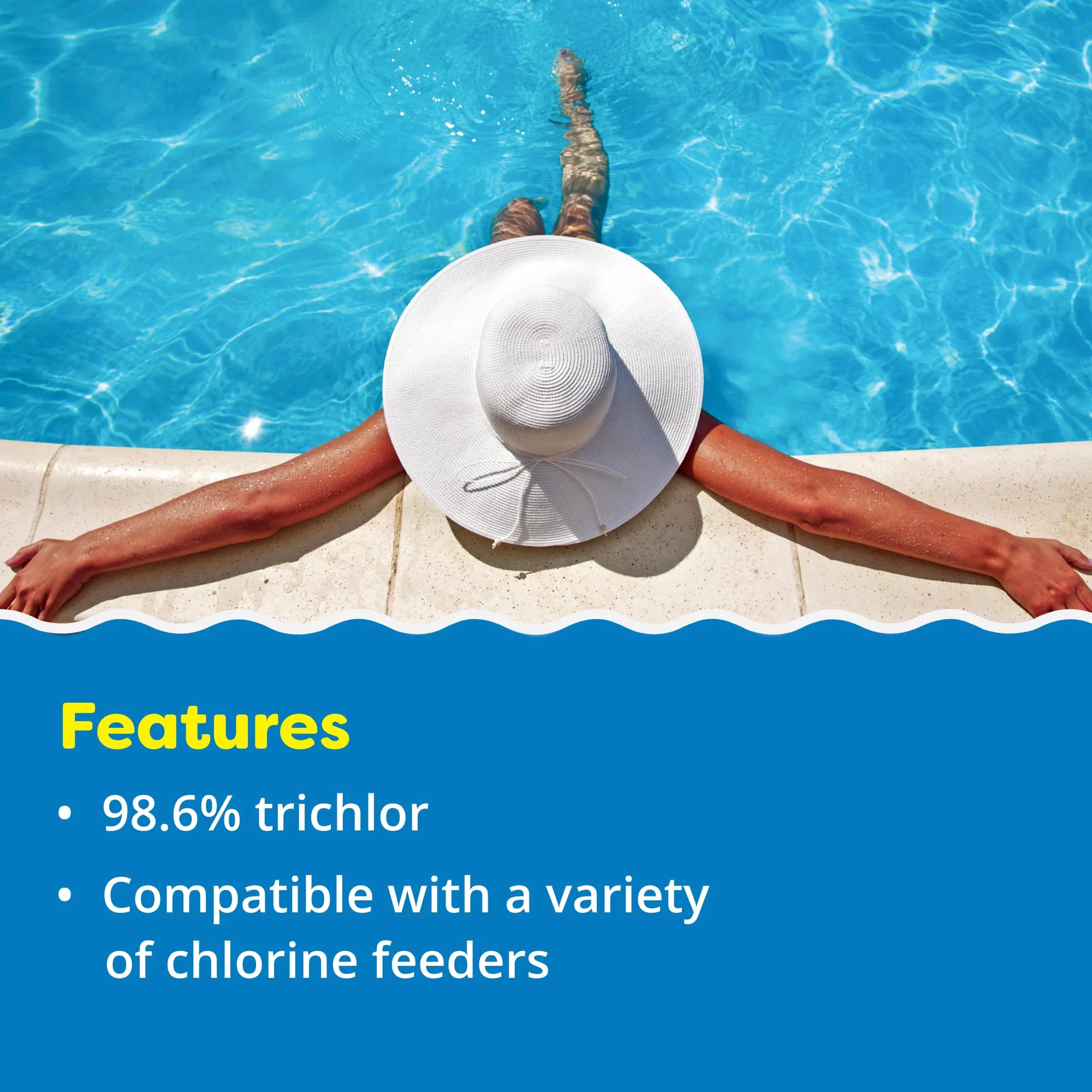 In The Swim 1 Inch Stabilized Chlorine Tablets for Sanitizing Swimming Pools - Fast Dissolving - 90% Available Chlorine - Tri-Chlor - 10 Pounds - Image 6