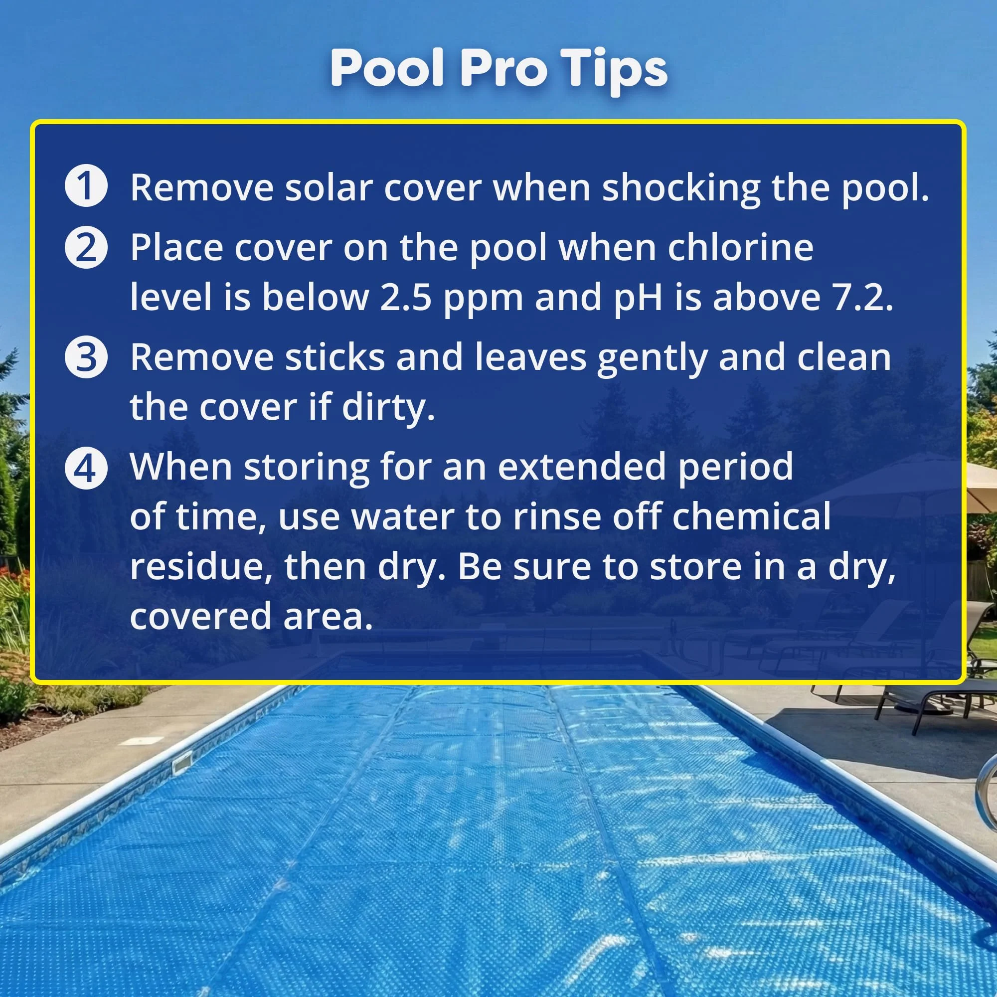 In The Swim 12' x 24' Premium Blue Rectangle Solar Pool Cover 12 Mil for Solar Heating Above Ground Pools and Inground Pools - Image 3