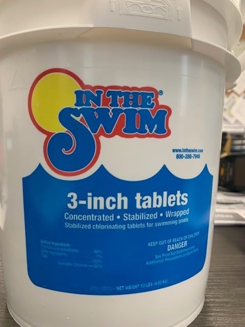 In The Swim 3 Inch Stabilized Chlorine Tablets for Sanitizing Swimming Pools - Individually Wrapped, Slow Dissolving - 90% Available Chlorine - Tri-Chlor - 10 Pounds - Image 6
