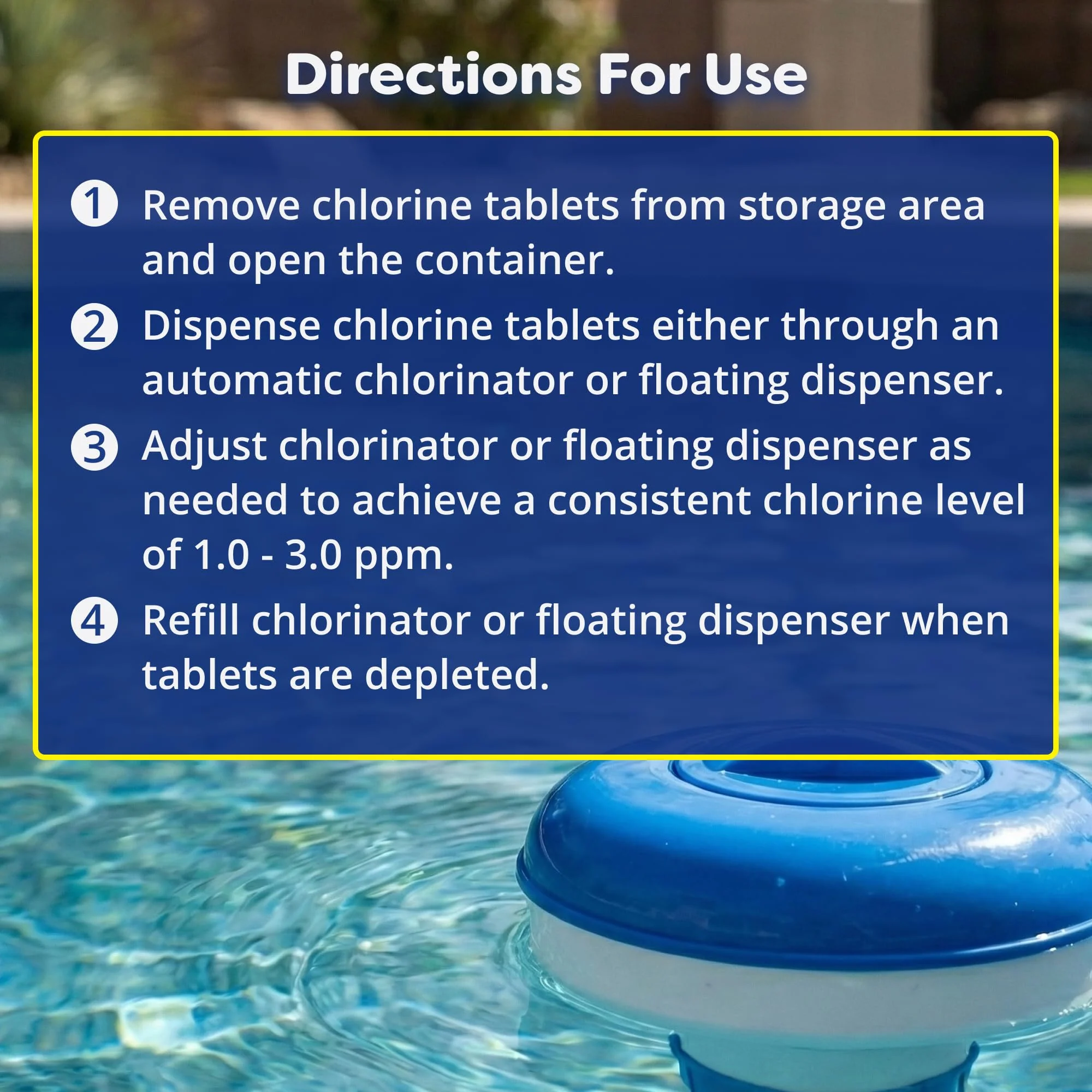 In The Swim 3 Inch Stabilized Chlorine Tablets for Sanitizing Swimming Pools - Individually Wrapped, Slow Dissolving - 90% Available Chlorine - Tri-Chlor - 25 Pounds - Image 5