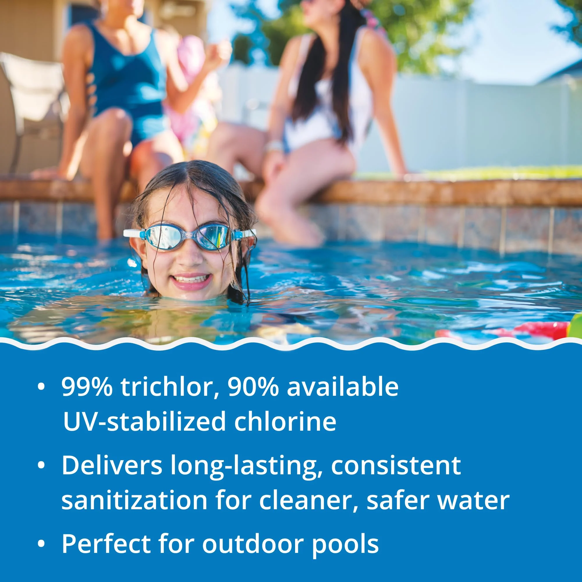 In The Swim 3 Inch Stabilized Chlorine Tablets for Sanitizing Swimming Pools - Individually Wrapped, Slow Dissolving - 90% Available Chlorine - Tri-Chlor - 25 Pounds - Image 7
