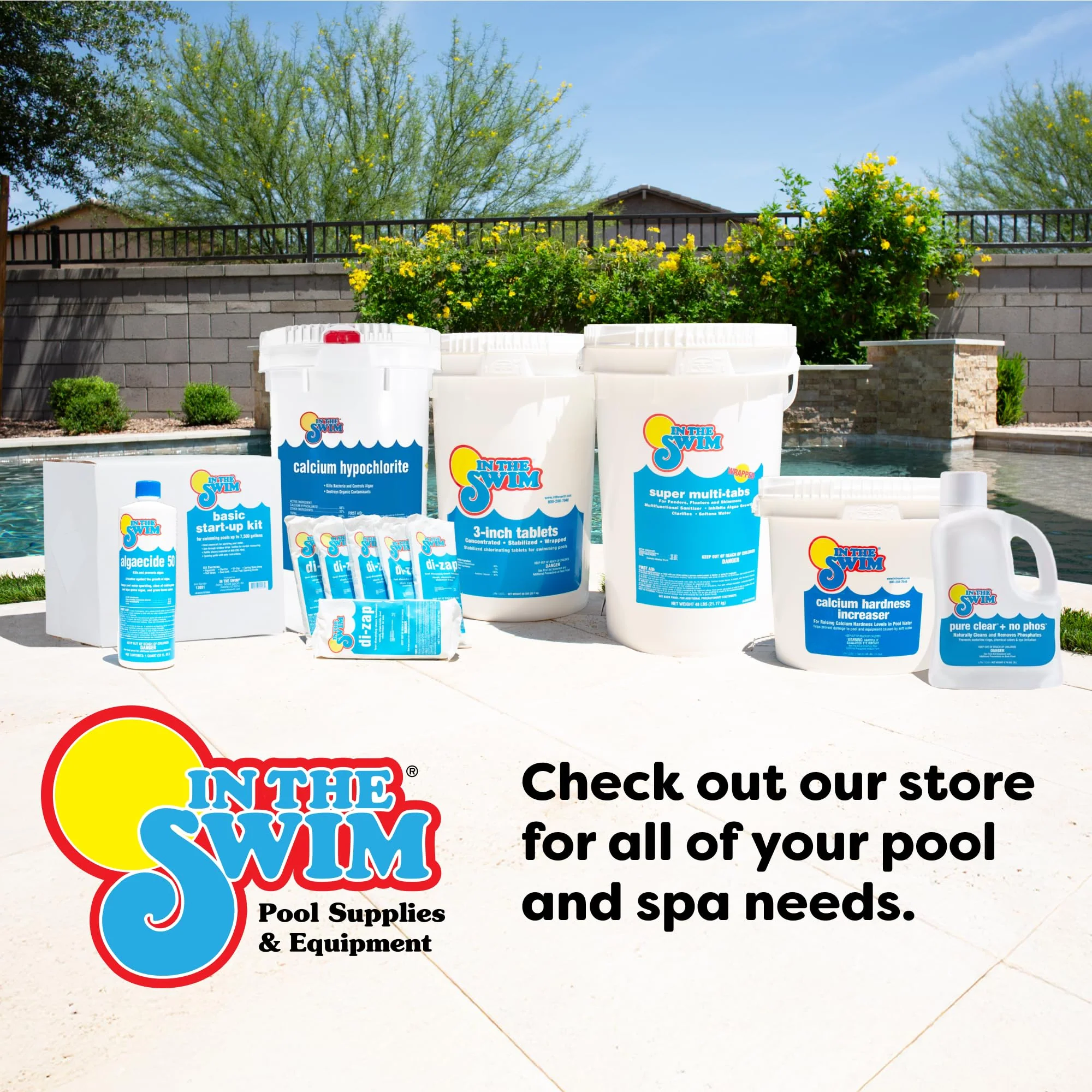 In The Swim 3 Inch Stabilized Chlorine Tablets for Sanitizing Swimming Pools - Individually Wrapped, Slow Dissolving - 90% Available Chlorine - Tri-Chlor - 5 Pounds - Image 3