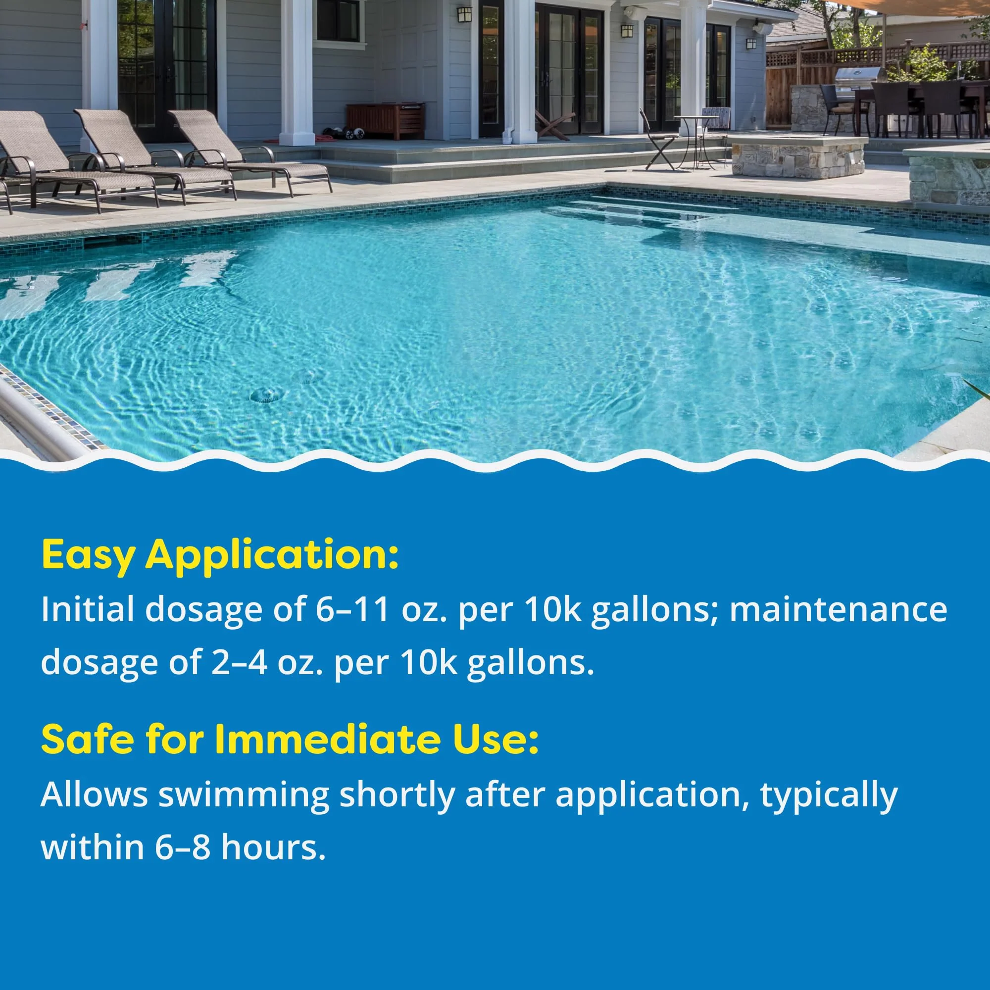 In The Swim Algaecide 60 Plus for Swimming Pools - Non-Metallic, Low Odor, Non-Foaming Algae Bloom Preventative - Chlorine Sanitizer Compatible - 1 Gallon - Image 8