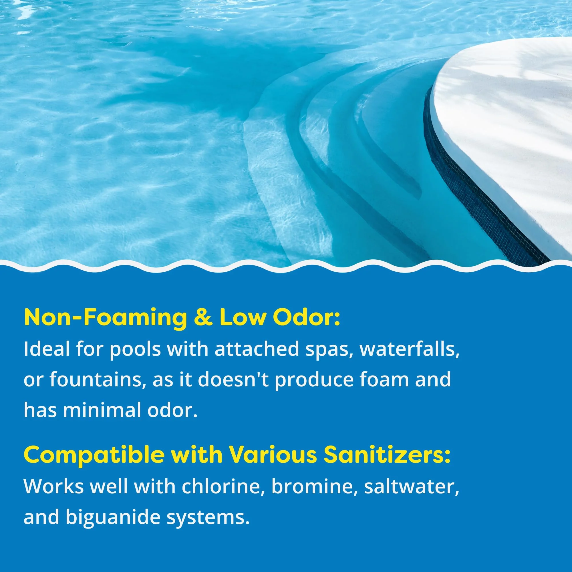 In The Swim Algaecide 60 Plus for Swimming Pools - Non-Metallic, Low Odor, Non-Foaming Algae Bloom Preventative - Chlorine Sanitizer Compatible - 1 Quart - Image 9