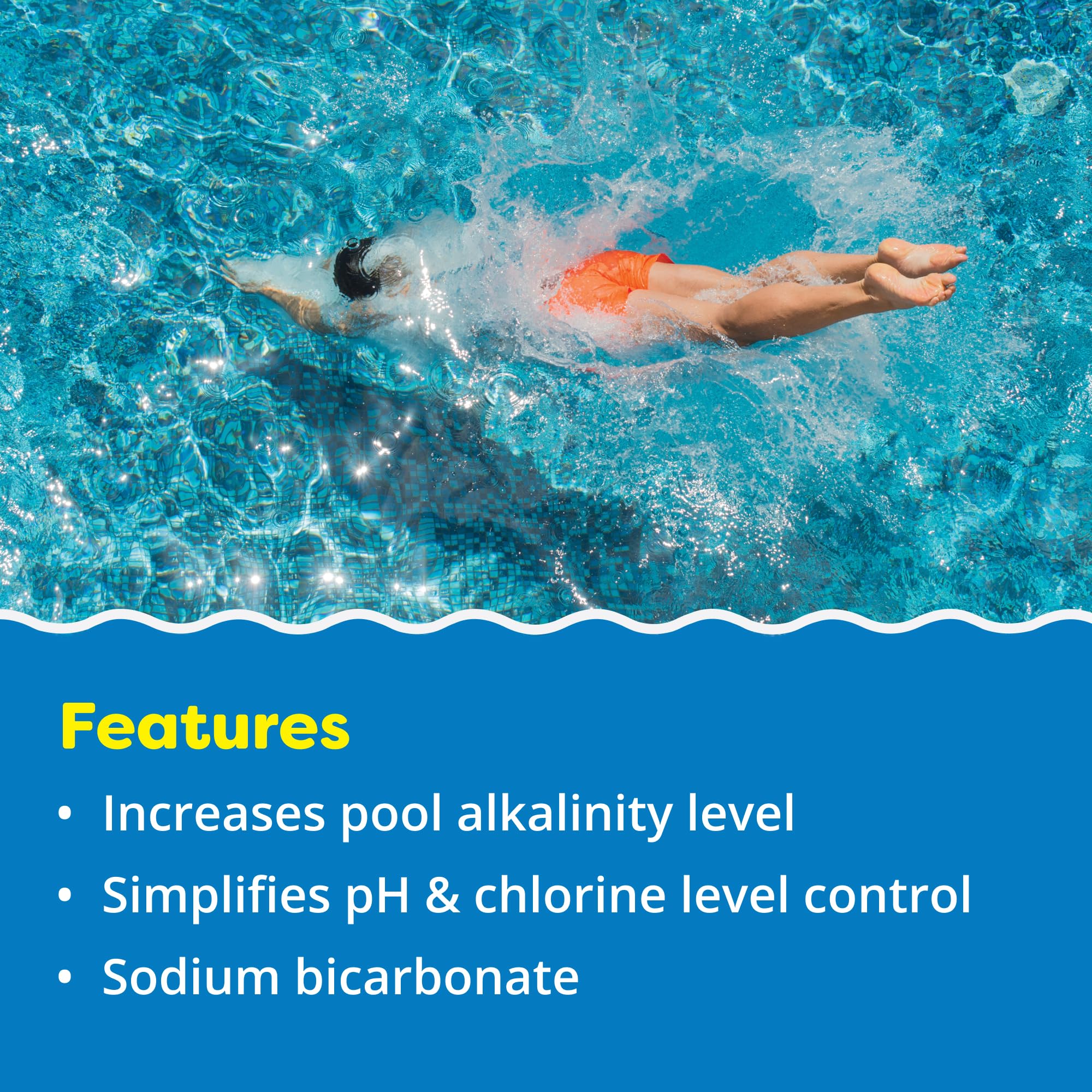 In The Swim Alkalinity Increaser for Swimming Pools - Raises Alkalinity and Balances pH Levels in Your Swimming Pool Water - 100% Sodium Bicarbonate - 25 Pounds - Image 5