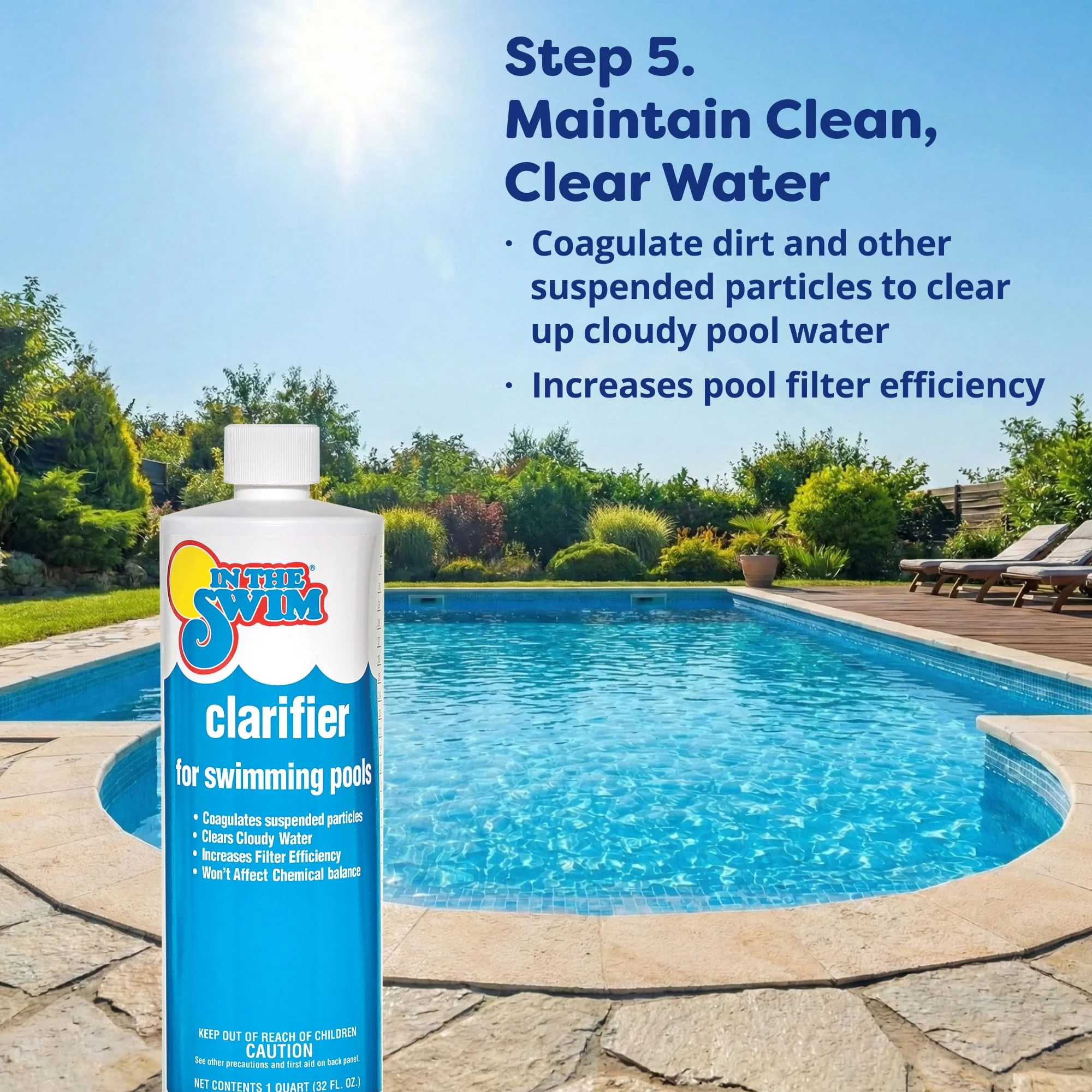 In The Swim Opening Kit and Chlorine Bundle - Pre-Measured Opening Kit for Easy Use - 10 Pound Bucket of 3-Inch Stabilized Chlorine Tablets - Inground and Above Ground Pools Up to 7,500 Gallons - Image 6