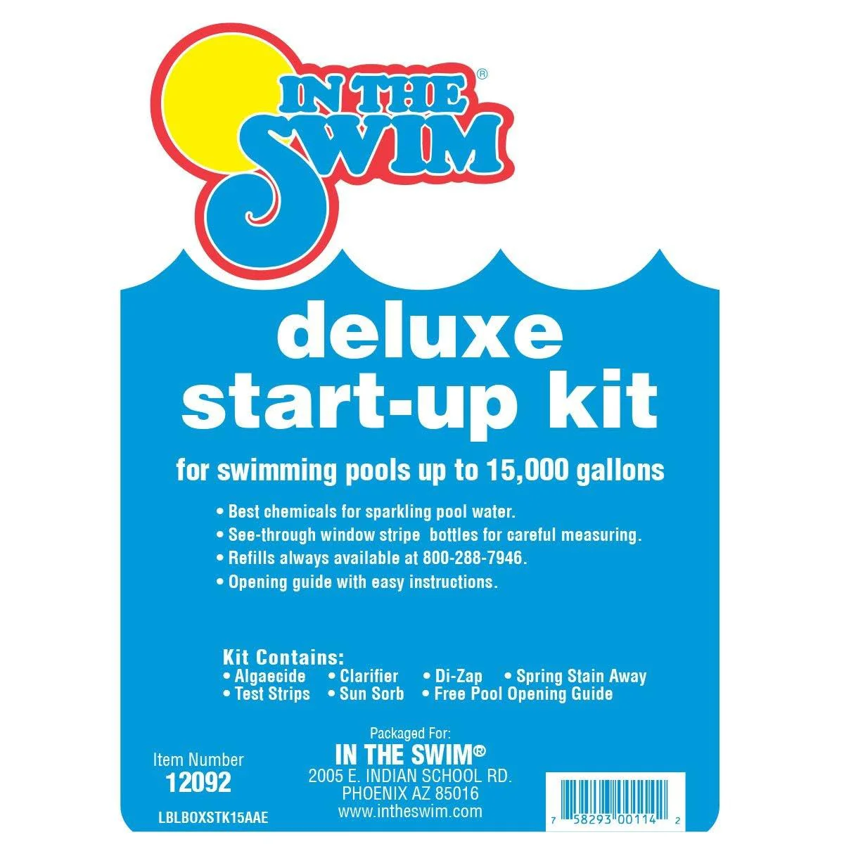 In The Swim Pool Deluxe Opening Chemical Start Up Kit - Above Ground and In-Ground Swimming Pools - Up to 15,000 White - Image 4