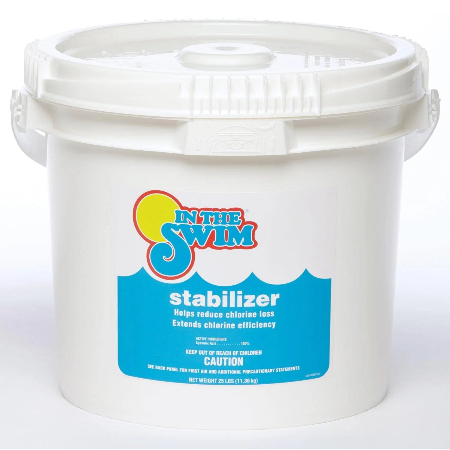 In The Swim Pool Stabilizer – 100% Cyanuric Acid for Chlorine Protection and Efficiency - 25 Pound
