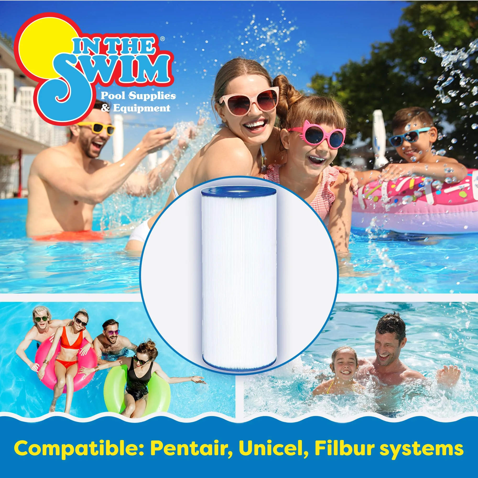 In The Swim Premium Pool Filter Cartridge 4-Pack Replacement for Pentair Clean & Clear Plus 520 CCP520 Filter - Image 5