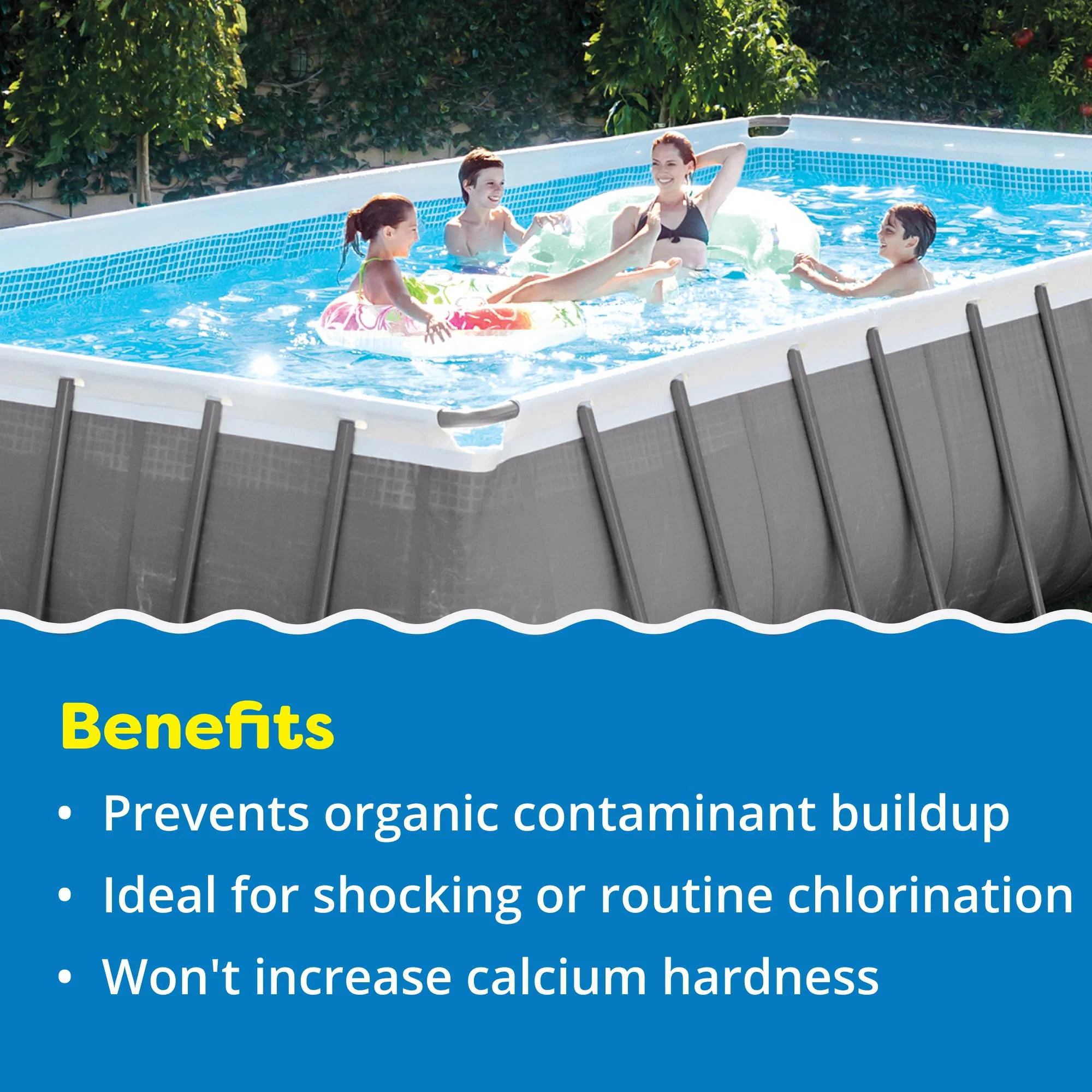 In The Swim Sodium Dichlor Chlorine Shock Granules for Sanitizing Swimming Pools – Fast Dissolving, pH Balanced Sanitizer - 56% Available Chlorine, 99% Sodium-Dichlor – 40 Pound - Image 5