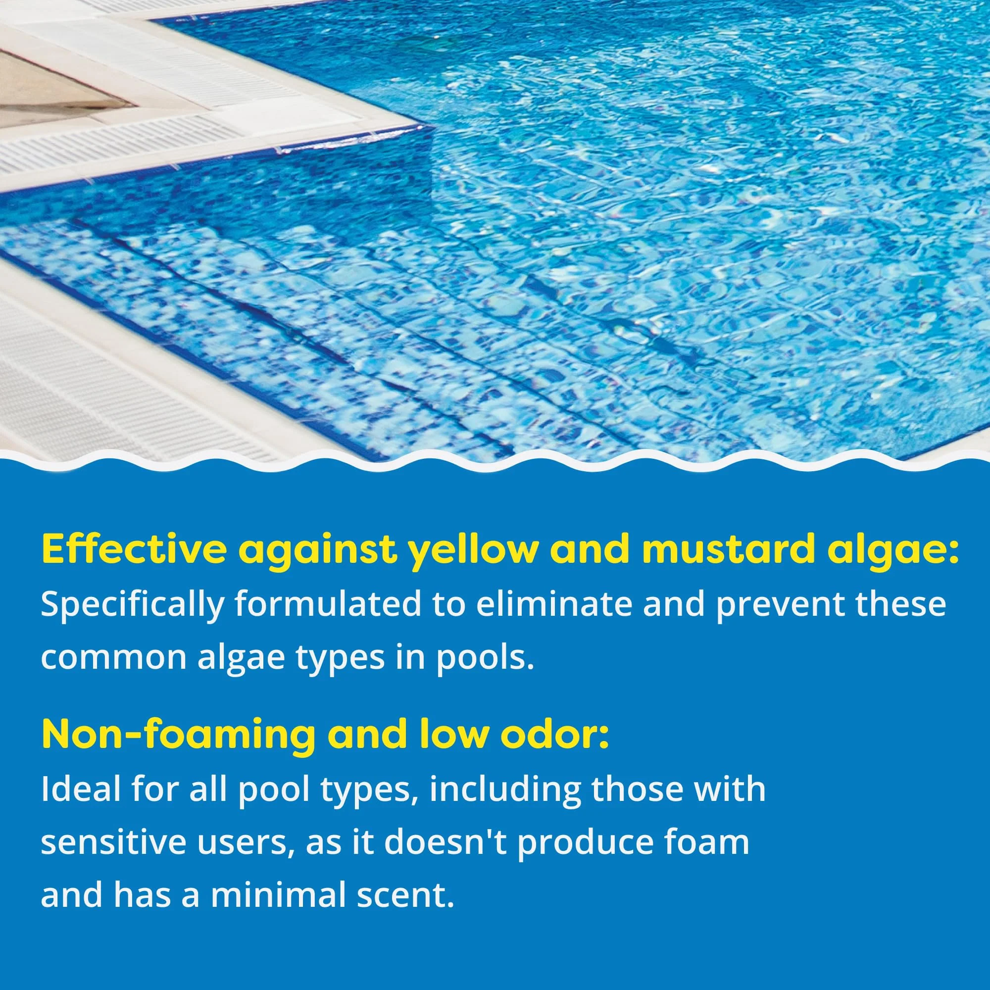 In The Swim Super Algaecide for Above Ground or Inground Swimming Pools – Low Odor, Non-Foaming Preventative for Yellow/Mustard Algae in Swimming Pools - 7.1% Chelated Copper – 1 Gallon - Image 9