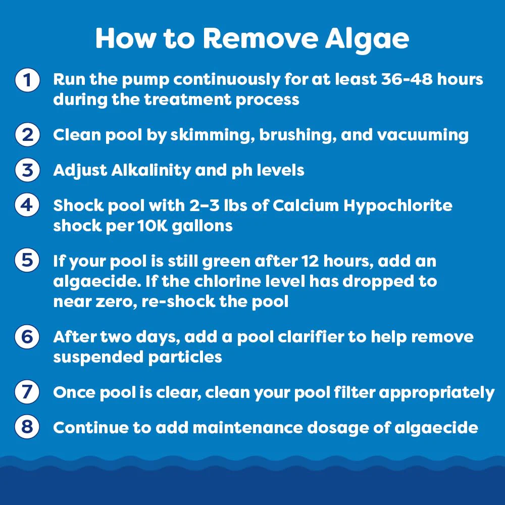 In The Swim Super Algaecide for Above Ground or Inground Swimming Pools – Low Odor, Non-Foaming Preventative for Yellow/Mustard Algae in Swimming Pools - 7.1% Chelated Copper – 1 Quart - Image 6
