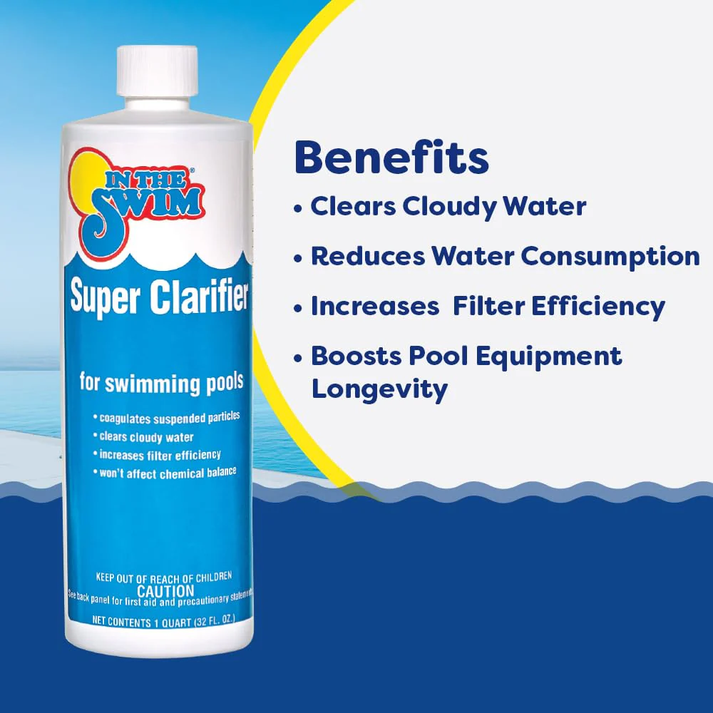 In The Swim Super Clarifier – Fast-Acting, Highly Concentrated Pool Water Clarifier for Crystal Clear Water & Improved Filter Efficiency – for Sand & Cartridge Filters - 1 Quart - Image 7