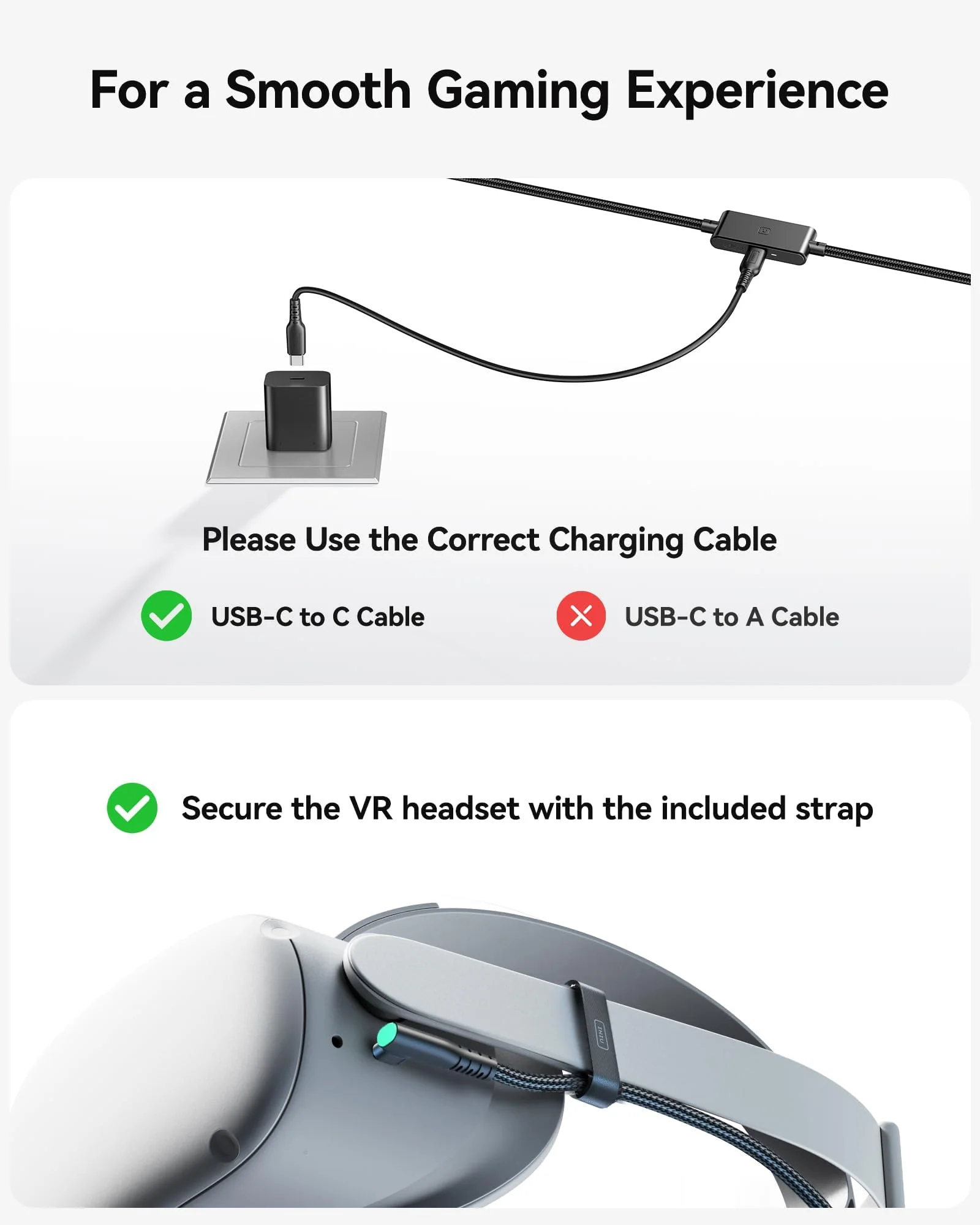 INIU Link Cable, [16FT 5m] VR Cable USB 3.0 High Speed Type C Charger Cable Fast Charging While Playing,USB to USB C Cable for Meta Oculus Quest 3S 3 2 Pico 4 Accessories and Gaming PC Steam VR - Image 4