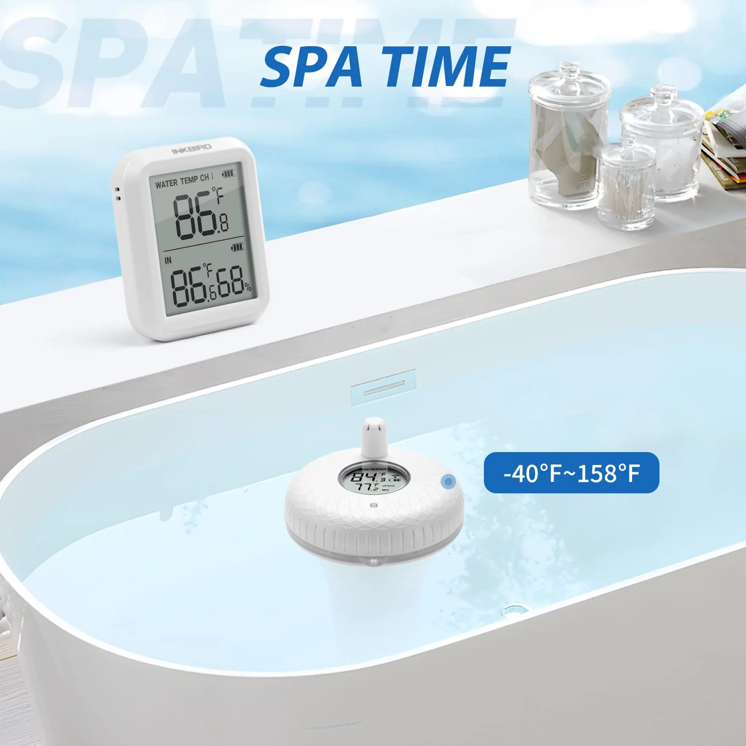 INKBIRD IBS-P01R 2nd Generation Wireless Floating Pool Thermometer Easy to Read for Hot Tub, Compatible with Gateway IBS-M1 and IBS-M2 - Image 4