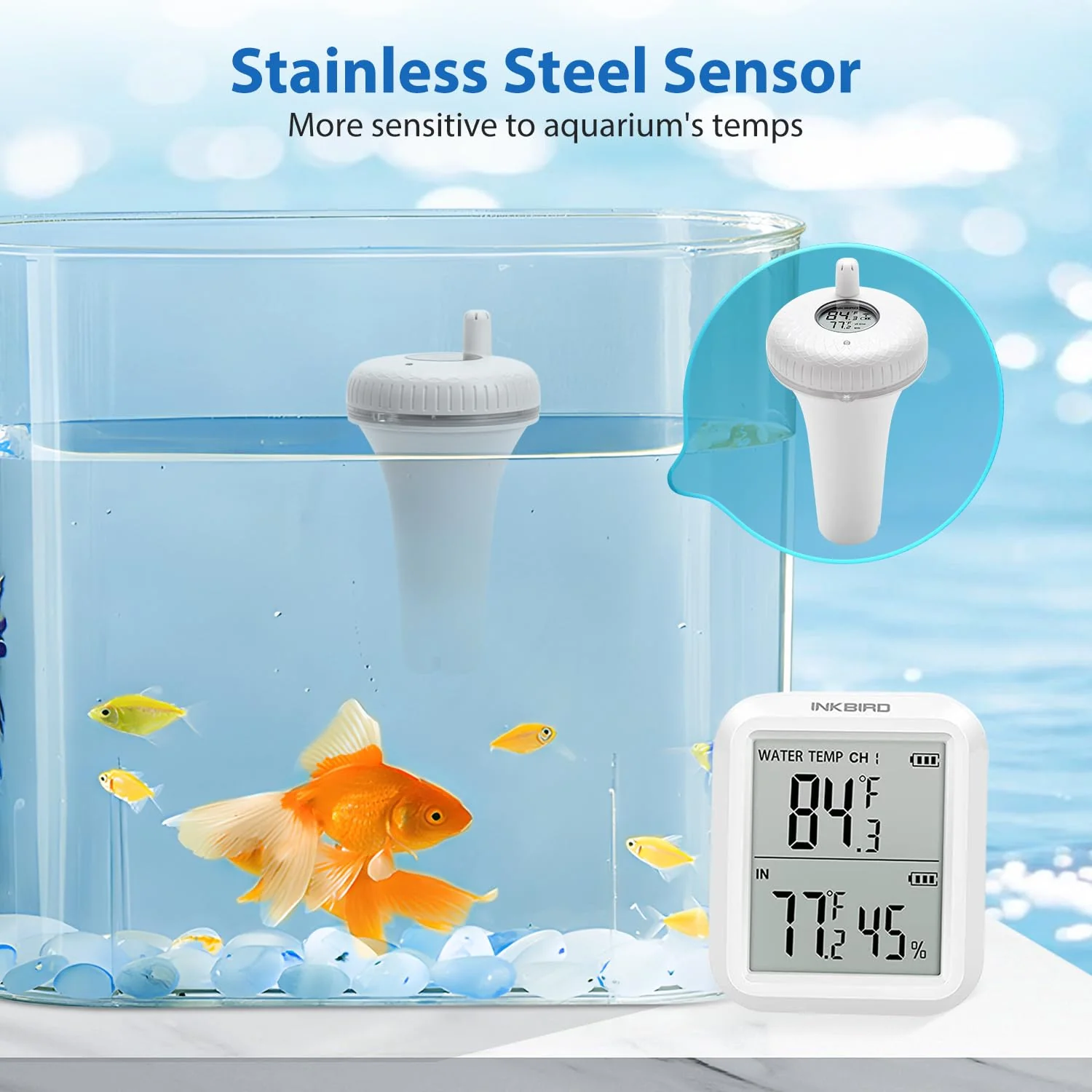 INKBIRD IBS-P01R 2nd Generation Wireless Floating Pool Thermometer Easy to Read for Hot Tub, Compatible with Gateway IBS-M1 and IBS-M2 - Image 5