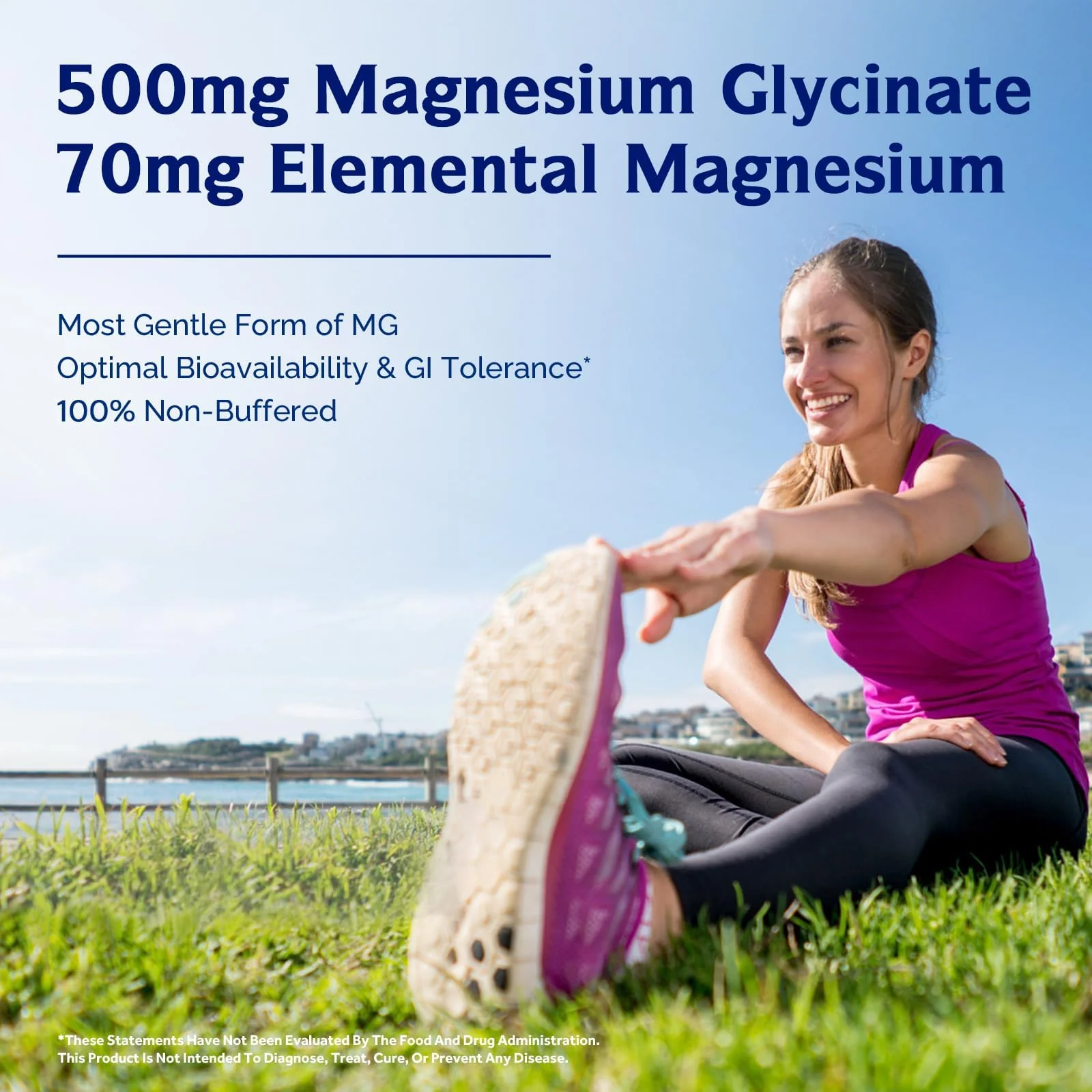 Innate Vitality Magnesium Glycinate 500mg | 70mg Elemental Magnesium Supplement - High Absorption, Non Buffered, Non-GMO & No Gluten - Vegan - Nerve Health - 60 Capsules (Pack of 1) - Image 3