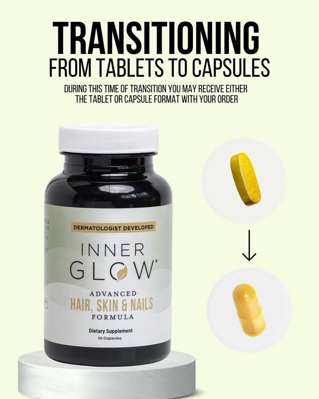 Inner Glow Advanced Hair, Skin & Nails Vitamins – Doctor-Developed Hair Supplement with Biotin, Collagen Peptides, Vitamin D & B12 – Clinically Tested 12-Week Results, Made in USA, Non-GMO - Image 3