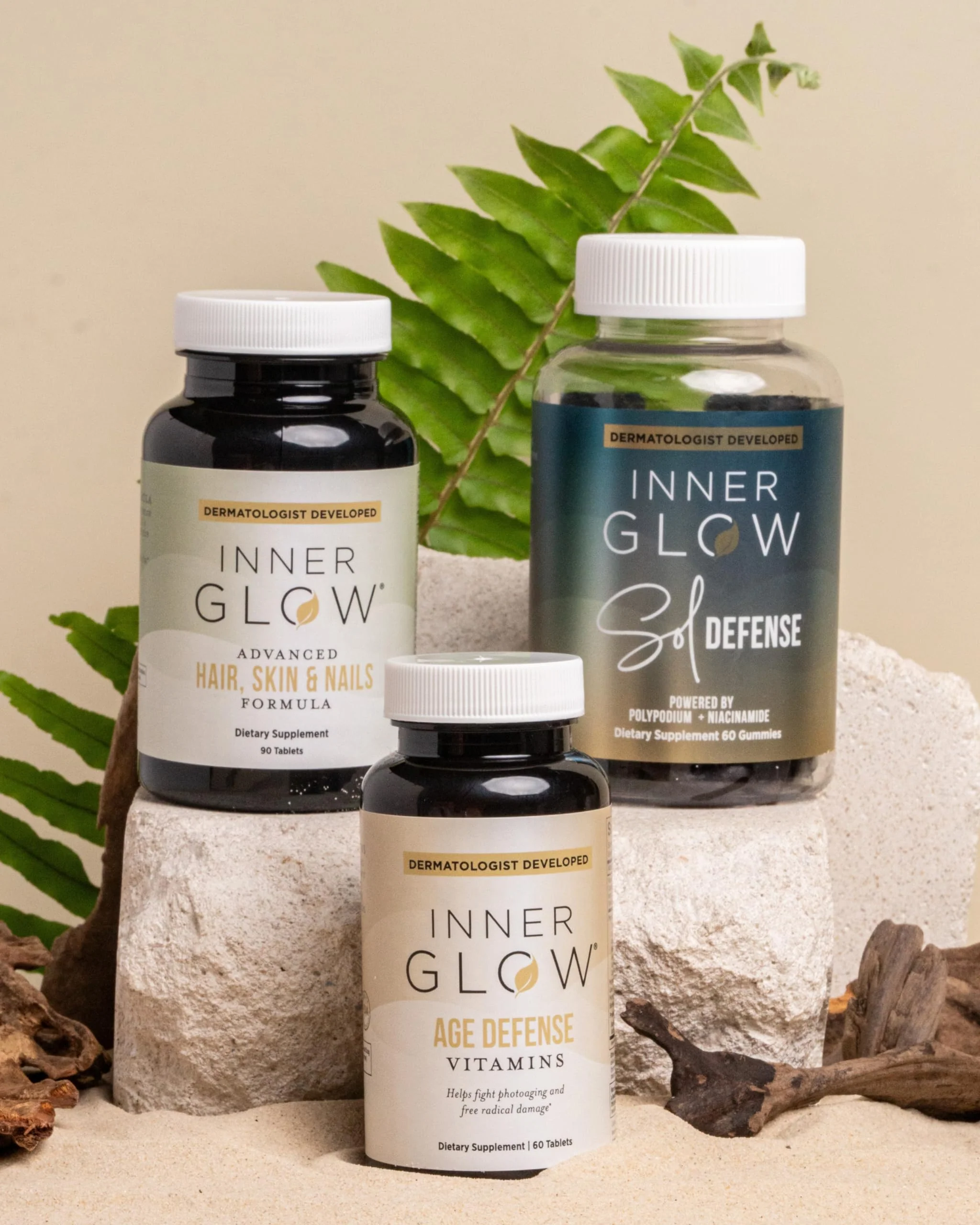 Inner Glow Sol Defense Gummies – Dermatologist & Plastic Surgeon-Formulated Skin Resilience Vitamin Supplement with Polypodium Leucotomos & Niacinamide, Passion Fruit Flavor, 60 Sugar-Free Gummies - Image 4
