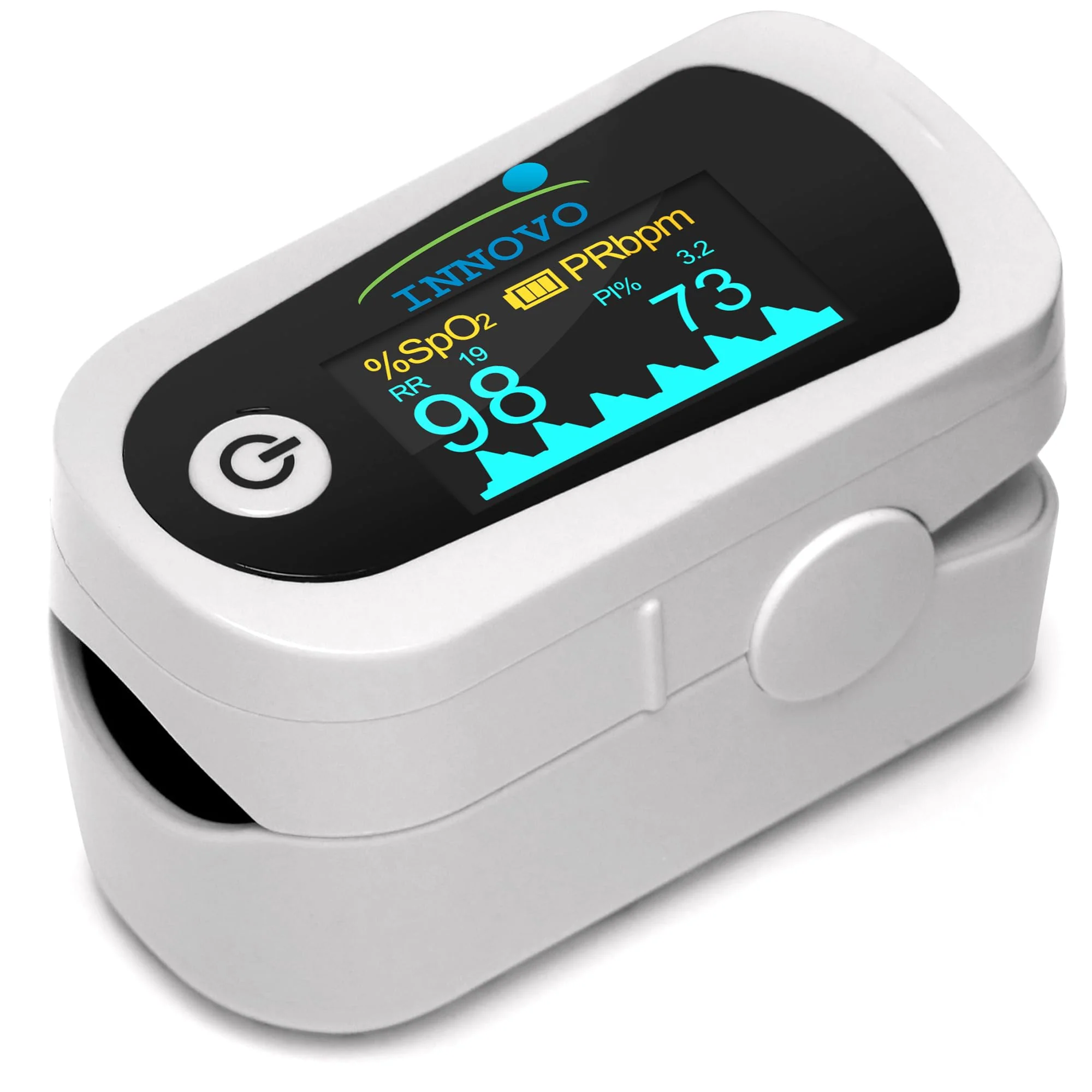 Innovo iP900BP-B Fingertip Pulse Oximeter, Blood Oxygen Monitor with Free App, Plethysmograph, and Perfusion Index (with Bluetooth) - Image 4