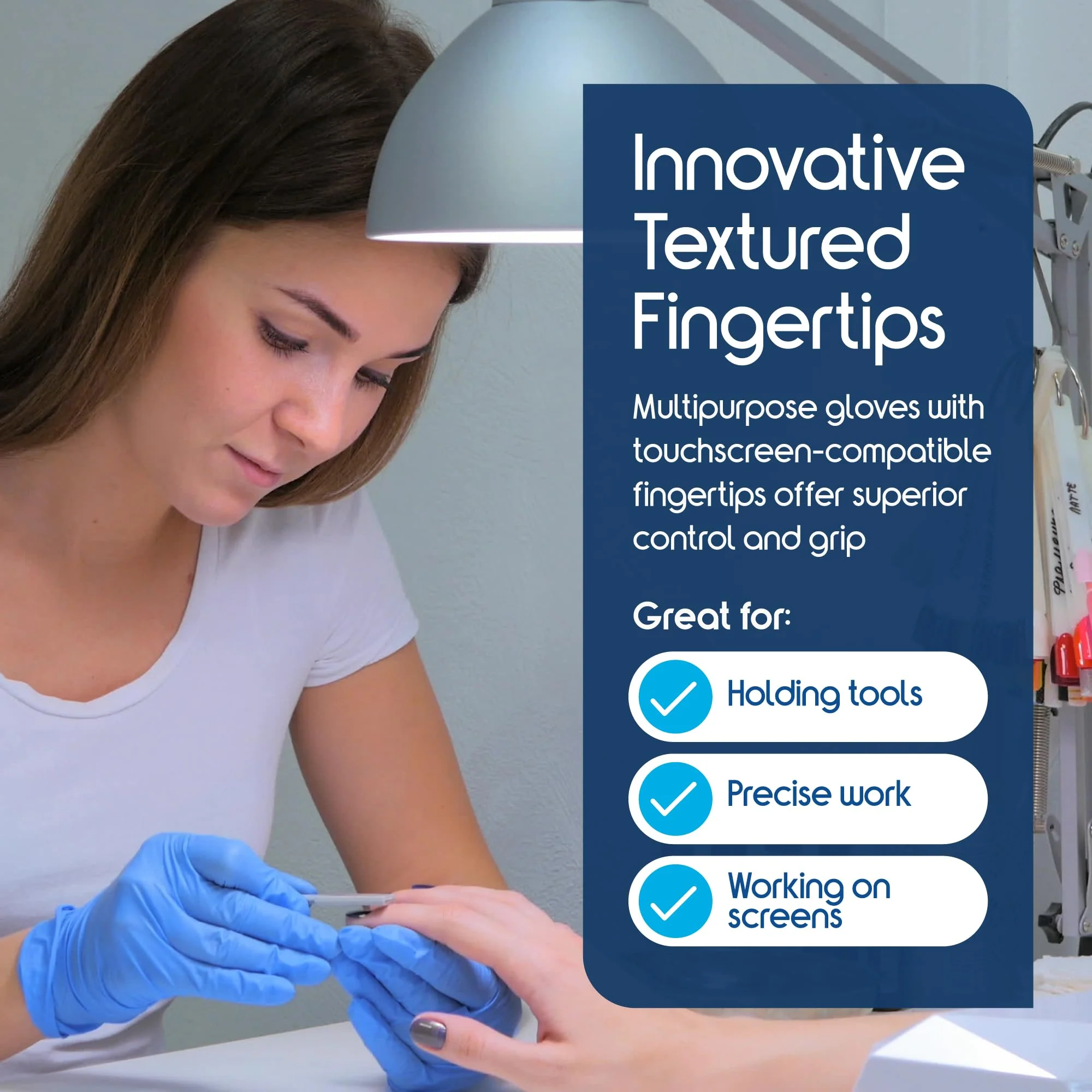 Inspire Nitrile-Vinyl Blend Exam Gloves - Disposable, Latex Free, Multipurpose Nitrile Gloves for Cooking Food Prep & Cleaning (Case Of 1000, Small) - Image 3