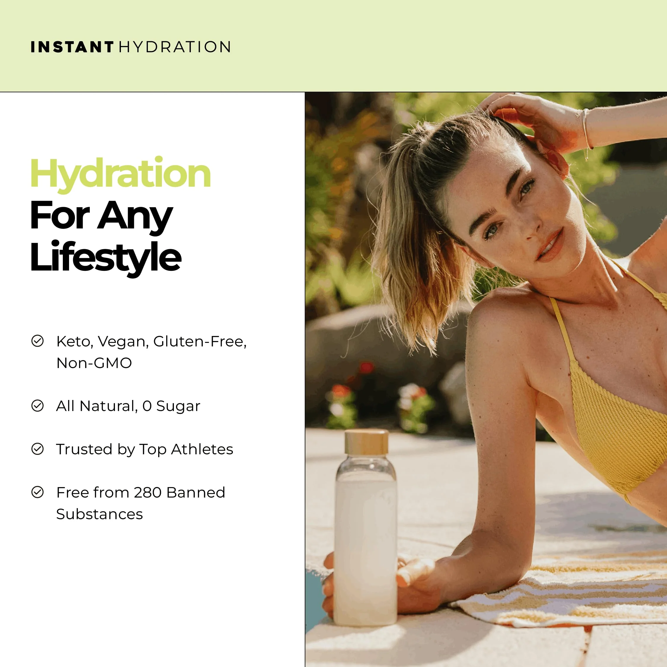 Instant Hydration Sugar Free Electrolytes Powder Packets - Lemon Lime Electrolyte Drink Mix & Travel Essentials - Post Workout Recovery, Brain Health, Muscle & Tissue Support - 20 Count - Image 9