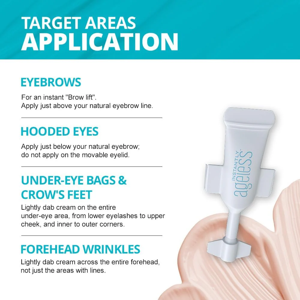 Instantly Ageless - Instant Face Lift Cream - Skin Care for Anti Aging Face Cream & Moisturizer with Vitamin C - Wrinkle Tightener - Instant Under Eye Bags Remover - Facelift in a Box of 25 Vials - Image 5