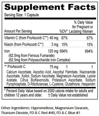 Integra (90)- Iron Supplement-Vitamin C- Ferrous Fumarate & Polysaccharide Iron Complex - Image 2