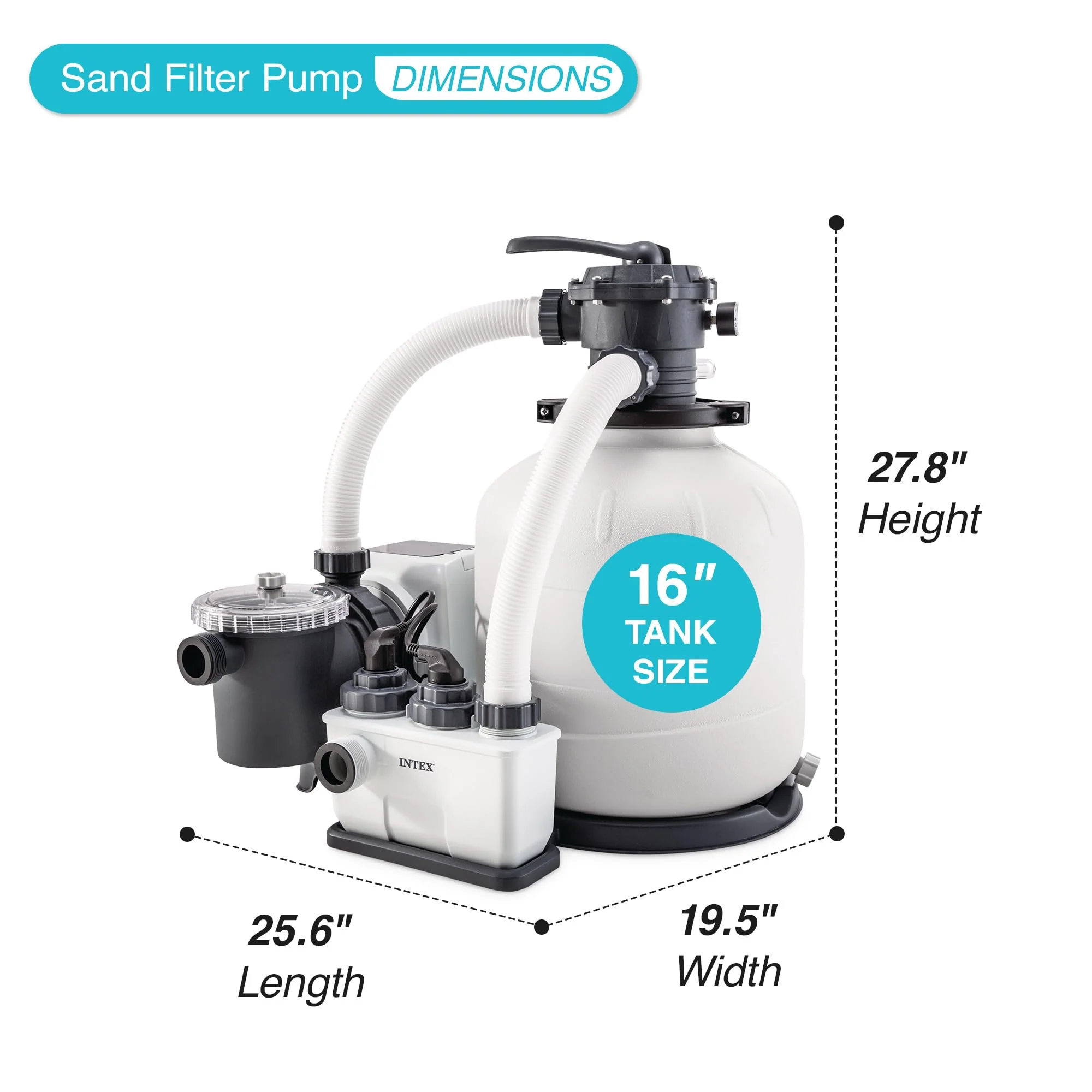 INTEX 2,650 GPH Krystal Clear Sand Filter Pump and Saltwater Pool Chlorine System for Above Ground Pools, Pool Cleaner System with Automatic Timer - Image 8