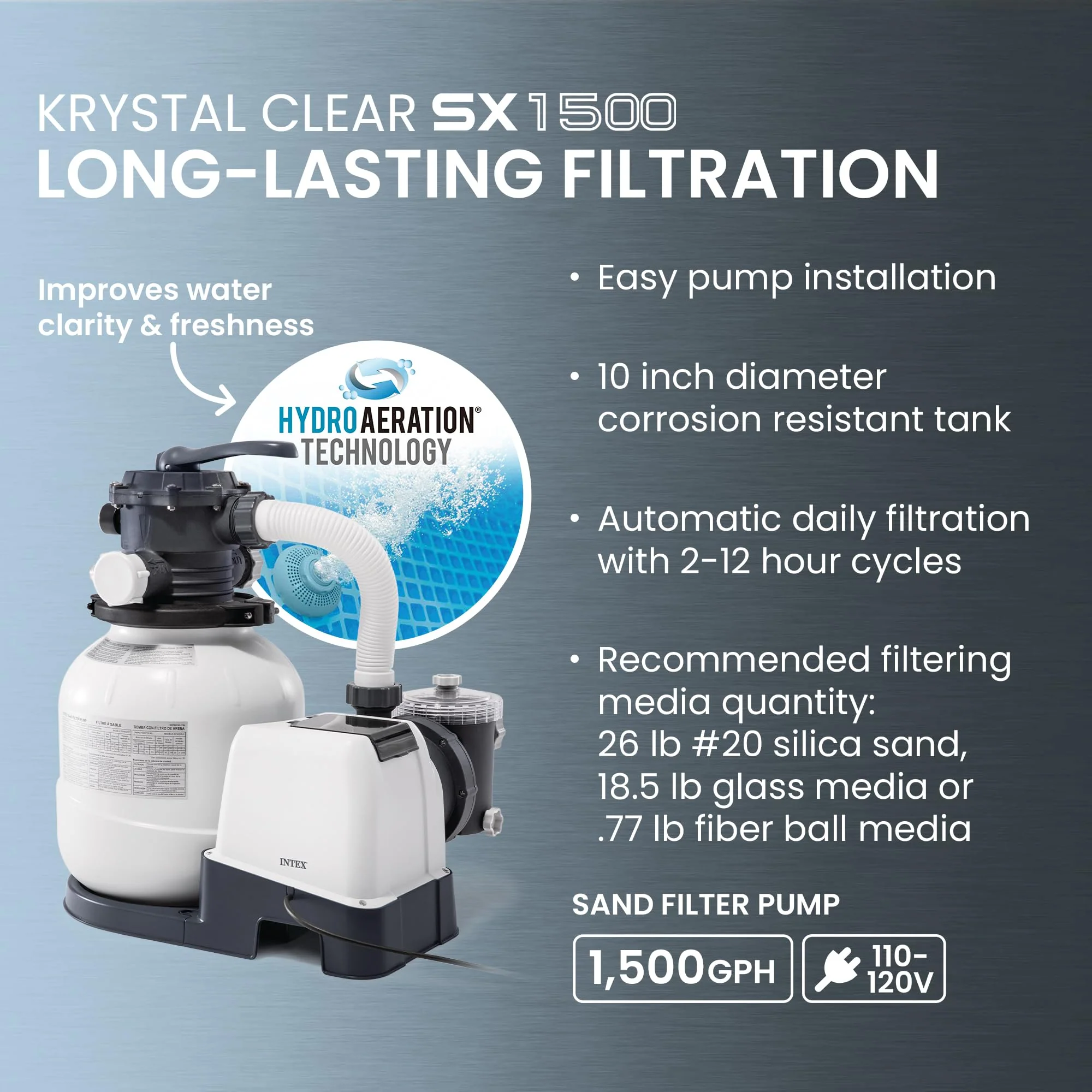 INTEX 26325EH Ultra XTR Deluxe Above Ground Swimming Pool Set: 16ft x 48in – Includes 1500 GPH Cartridge Sand Filter Pump – SuperTough Puncture Resistant – Rust Resistant – Easy to Assemble - Image 4
