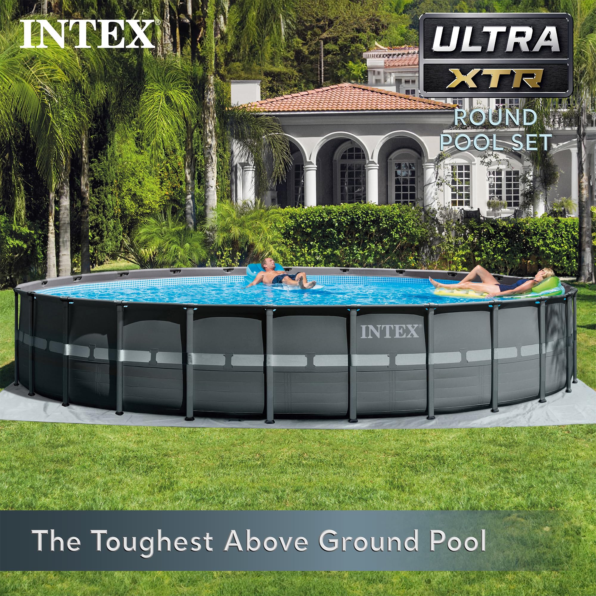 INTEX 26329EH Ultra XTR 18ft x 52in Above Ground Swimming Pool Set with Sand Filter Pump and Cleaning Maintenance Kit - Image 8