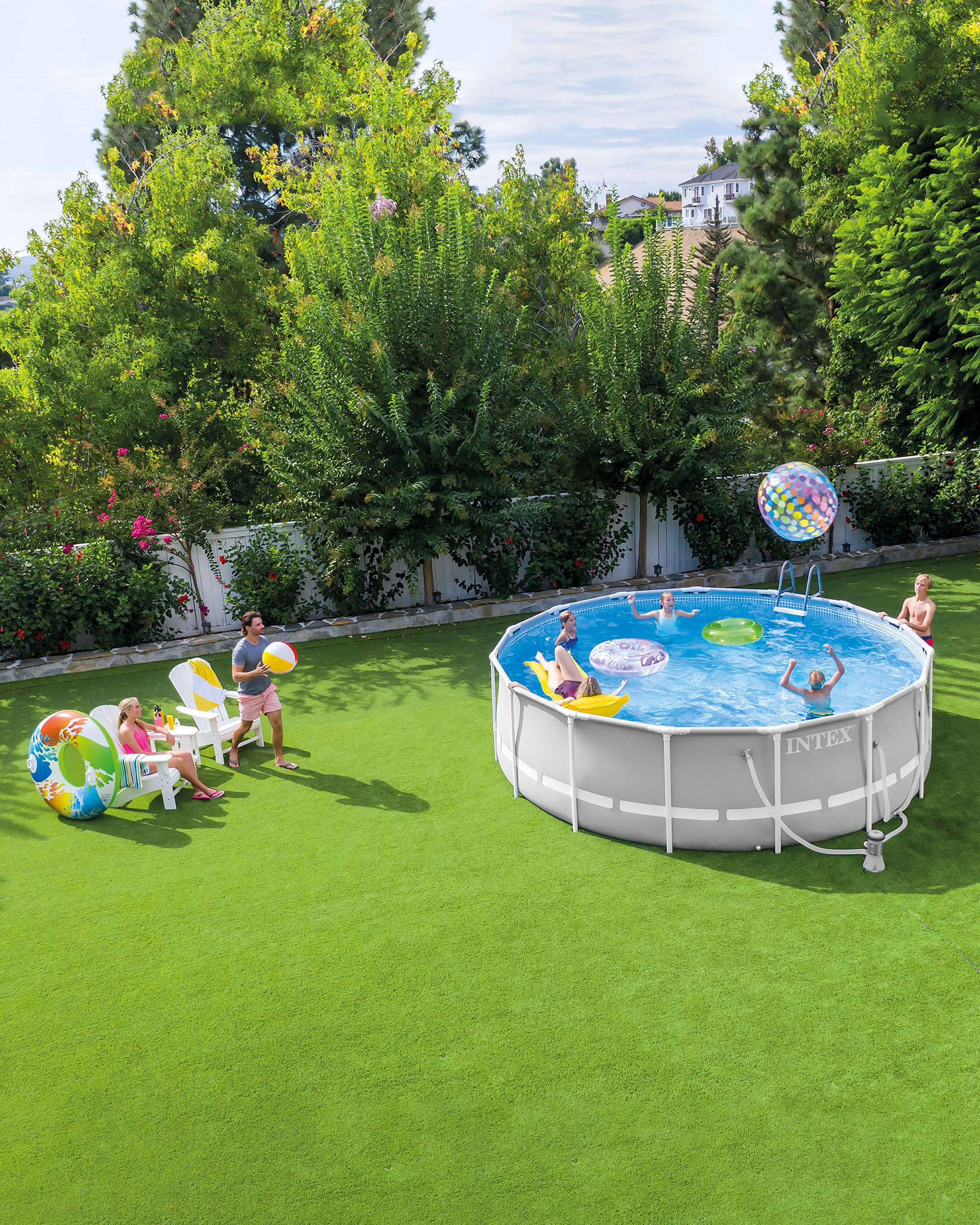 INTEX 26700EH Prism Frame Premium Above Ground Swimming Pool: 10ft x 30in – SuperTough Puncture Resistant – Rust Resistant – Easy Assemble – 1185 Gallon Capacity – Pool Only - Image 6
