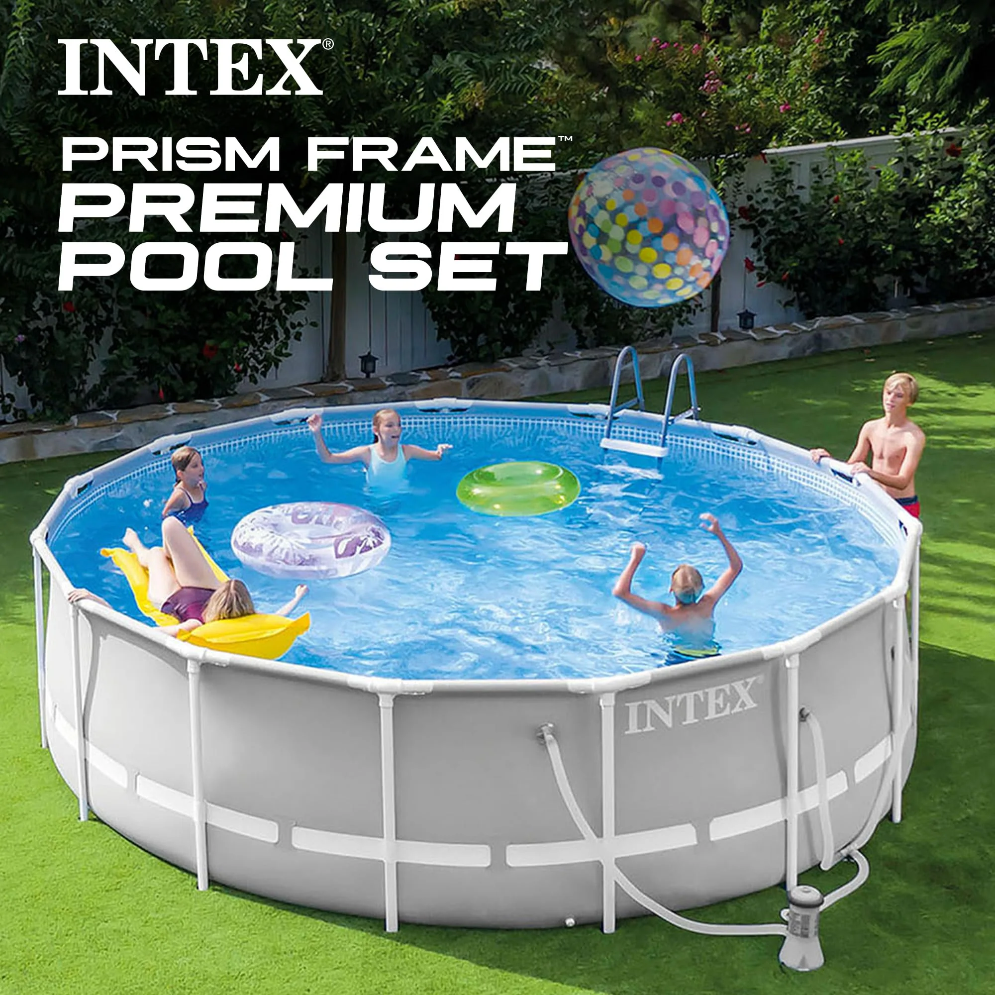 Intex 26711EH Prism Frame Premium Above Ground Swimming Pool Set: 12ft x 30in – Includes 530 GPH Cartridge Filter Pump – SuperTough Puncture Resistant – Rust Resistant – 1718 Gallon Capacity - Image 8