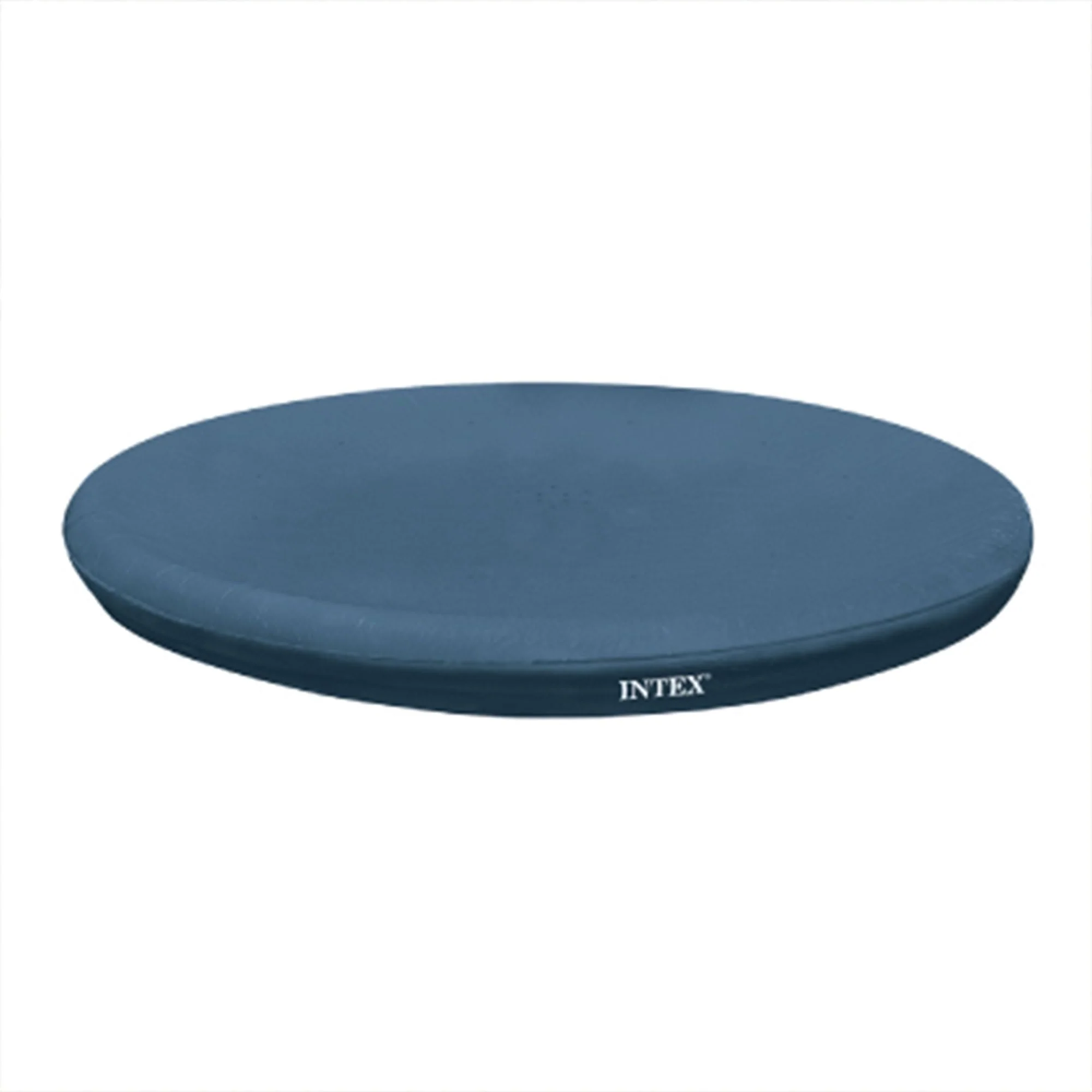 INTEX 28021E Pool Cover: For 10ft Round Easy Set Pools – Includes Rope Tie – Drain Holes – 12in Overhang – Snug Fit