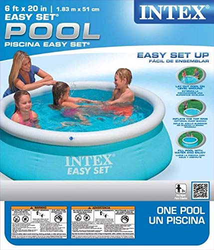 INTEX 28101EH Easy Set Inflatable Swimming Pool: 6ft x 20in – Puncture-Resistant Material – Quick Inflation – 232 Gallon Capacity – 16in Water Depth - Image 2