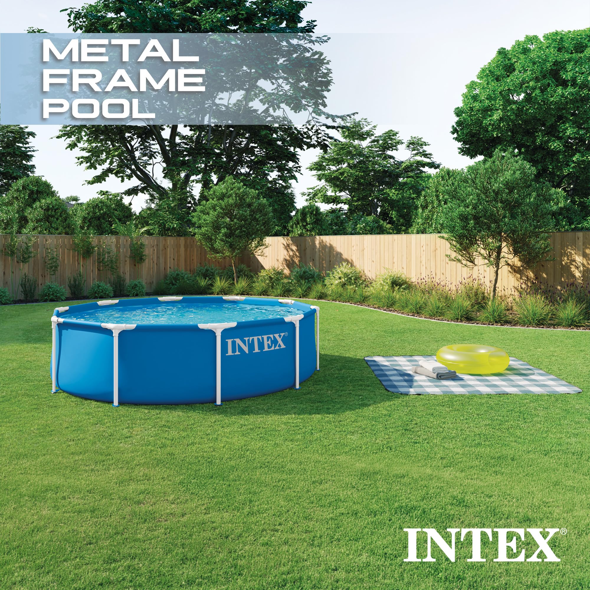 INTEX 28200EP 10Ft X 30In Metal Frame Above Ground Swimming Pool, Pool Only (Pump Not Included) - Image 6
