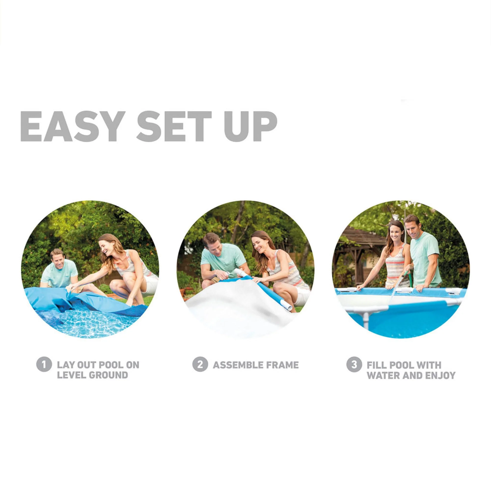 INTEX 28205EH Metal Frame Above Ground Swimming Pool: 8ft x 20in – Puncture-Resistant Material – Easy Assemble – Rust Resistant – 483 Gallon Capacity - Image 4