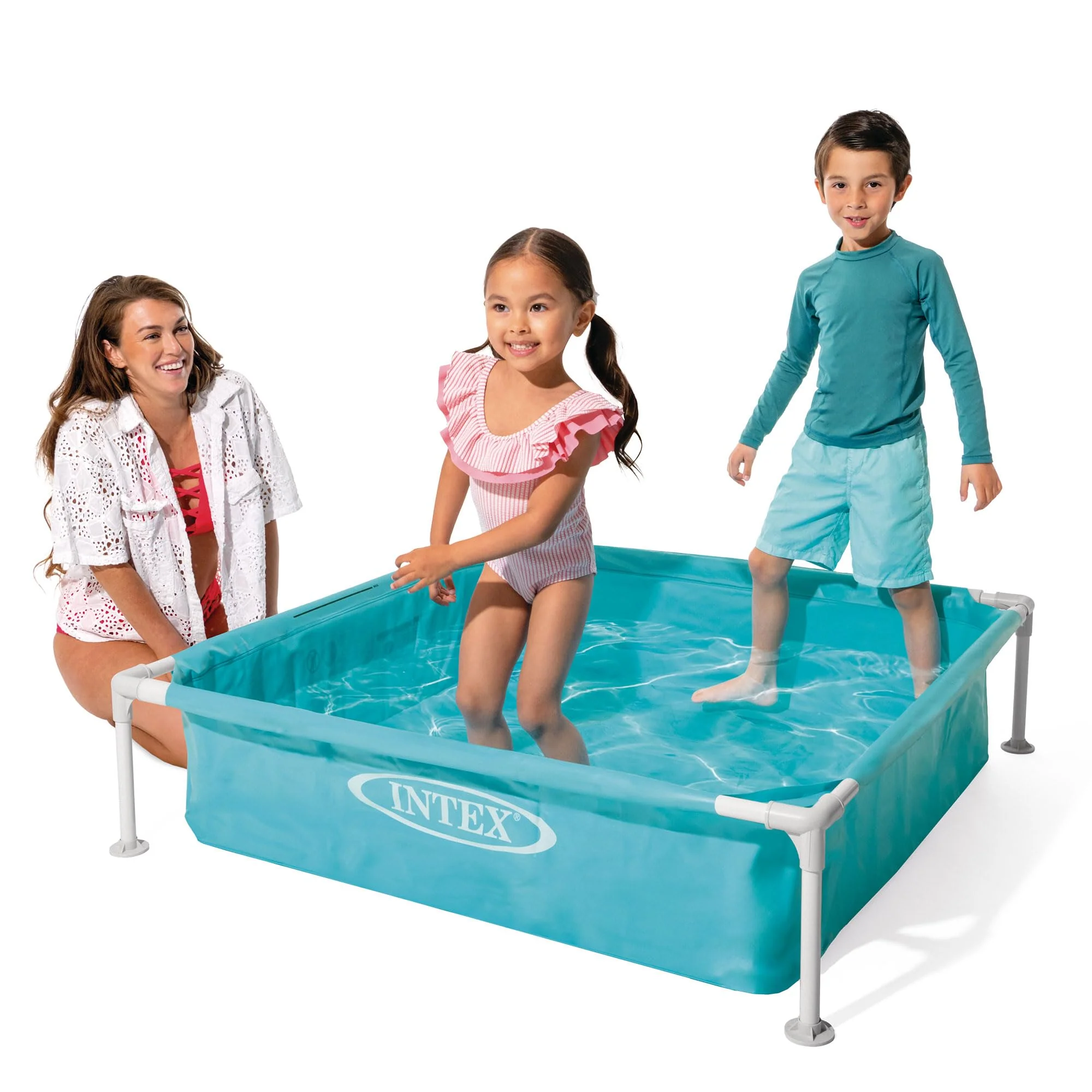Intex 4 Foot x 12 Inch Miniature Durable Vinyl Outdoor Above Ground Frame Kiddie Swimming and Teaching Baby Pool for Ages 3 and Up, Blue - Image 6
