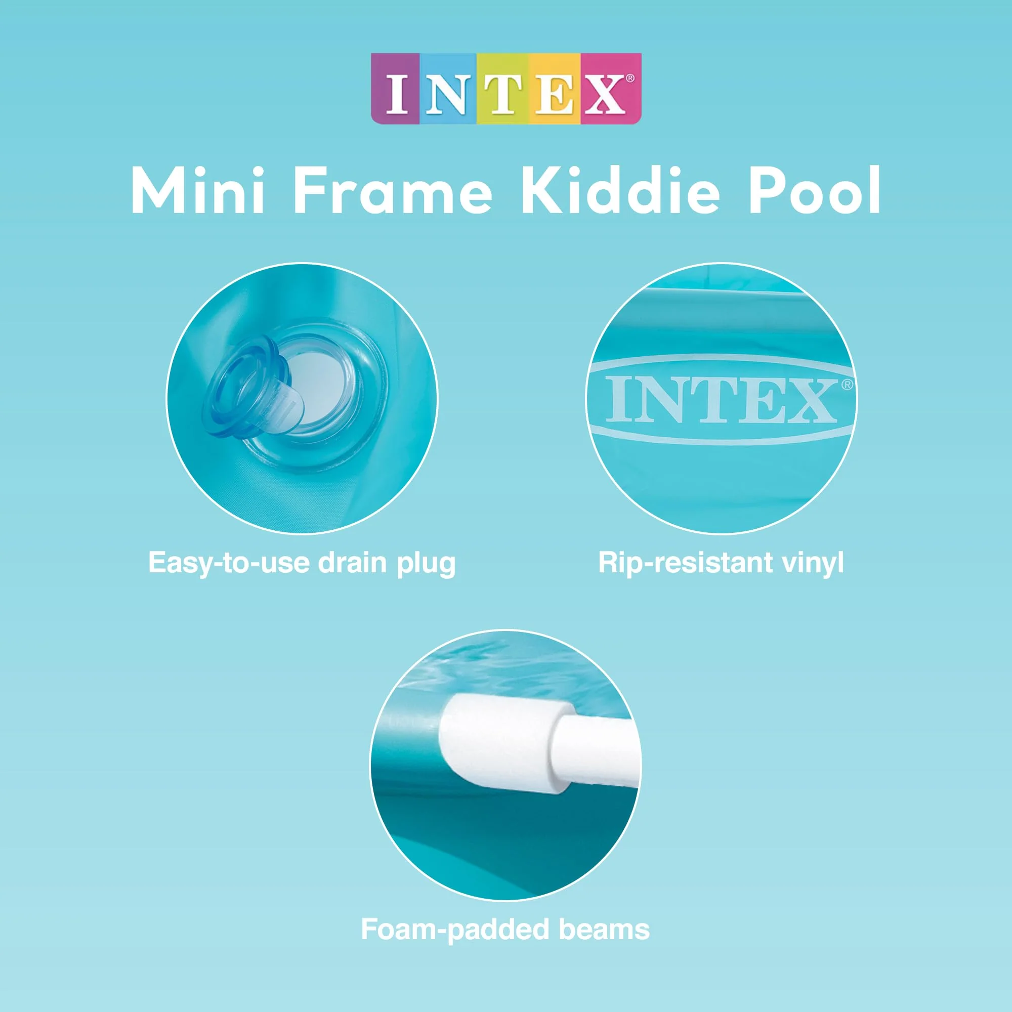 Intex 4 Foot x 12 Inch Miniature Durable Vinyl Outdoor Above Ground Frame Kiddie Swimming and Teaching Baby Pool for Ages 3 and Up, Blue - Image 7