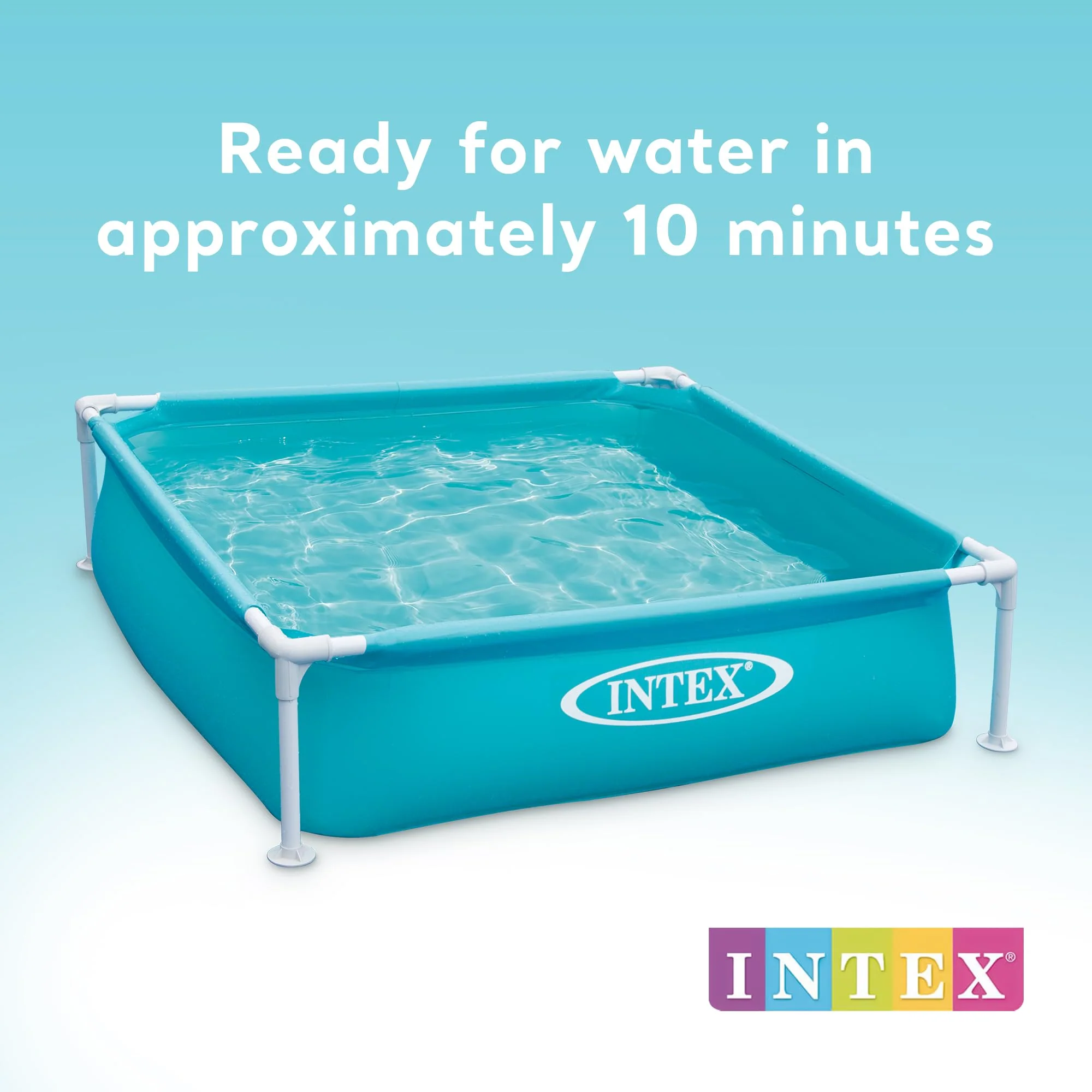 Intex 4 Foot x 12 Inch Miniature Durable Vinyl Outdoor Above Ground Frame Kiddie Swimming and Teaching Baby Pool for Ages 3 and Up, Blue - Image 8