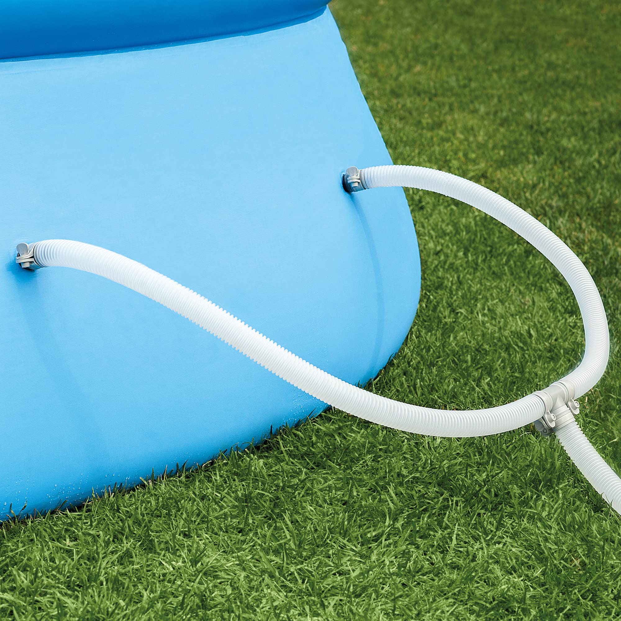 Intex Easy Set 15 ft x 42in Above Ground Pool Set, Round Inflatable Swimming Pool with 1000 GPH Cartridge Filter Pump, Ladder, Cover, & Ground Cloth - Image 5