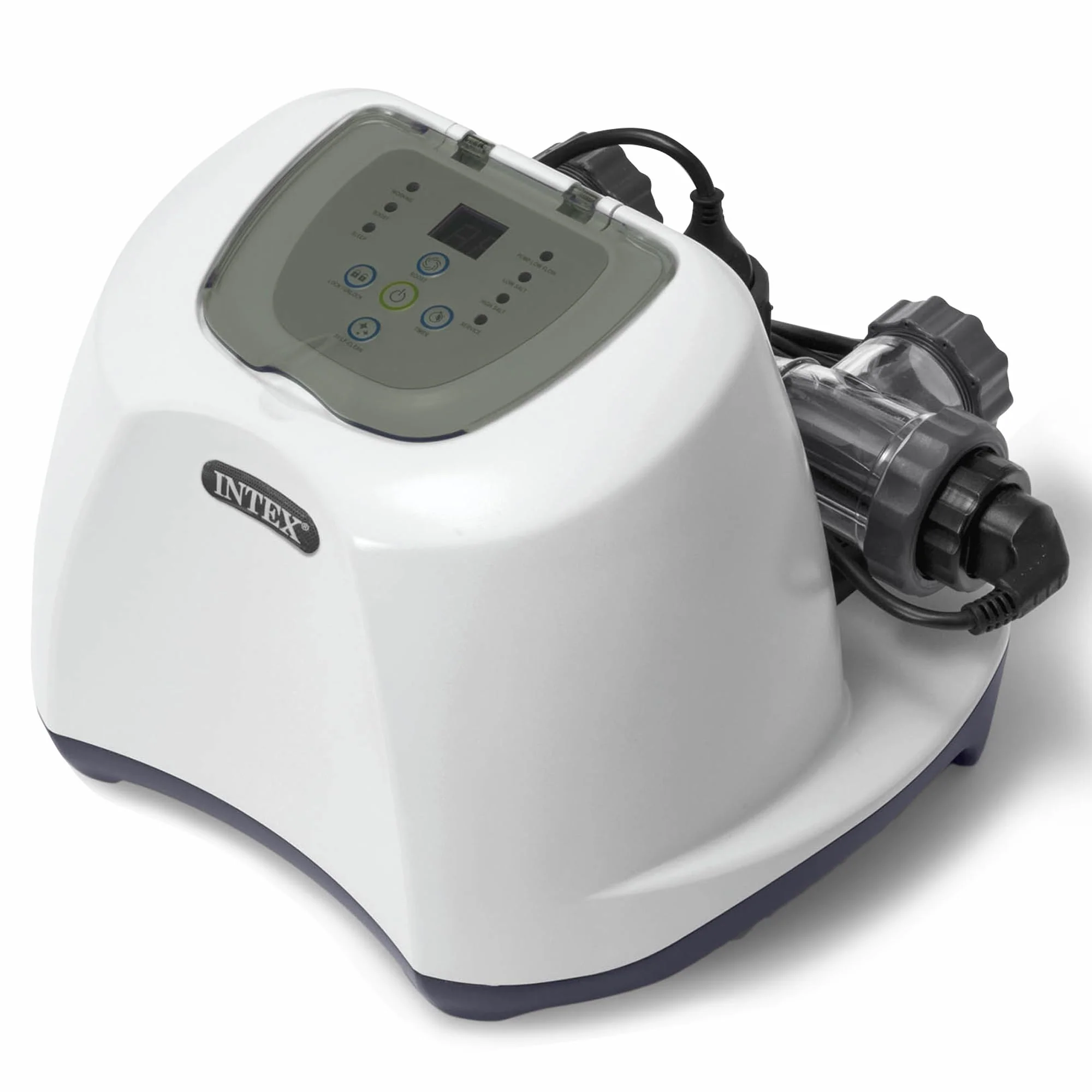 Intex Krystal Clear Saltwater Pool Chlorine System for Above Ground Pools up to 15,000 Gallons, Pool Cleaner with Automatic Timer and Self Cleaning