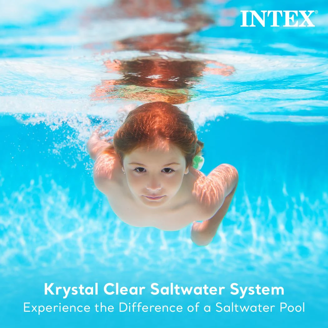 Intex Krystal Clear Saltwater Pool Chlorine System for Above Ground Pools up to 15,000 Gallons, Pool Cleaner with Automatic Timer and Self Cleaning - Image 4