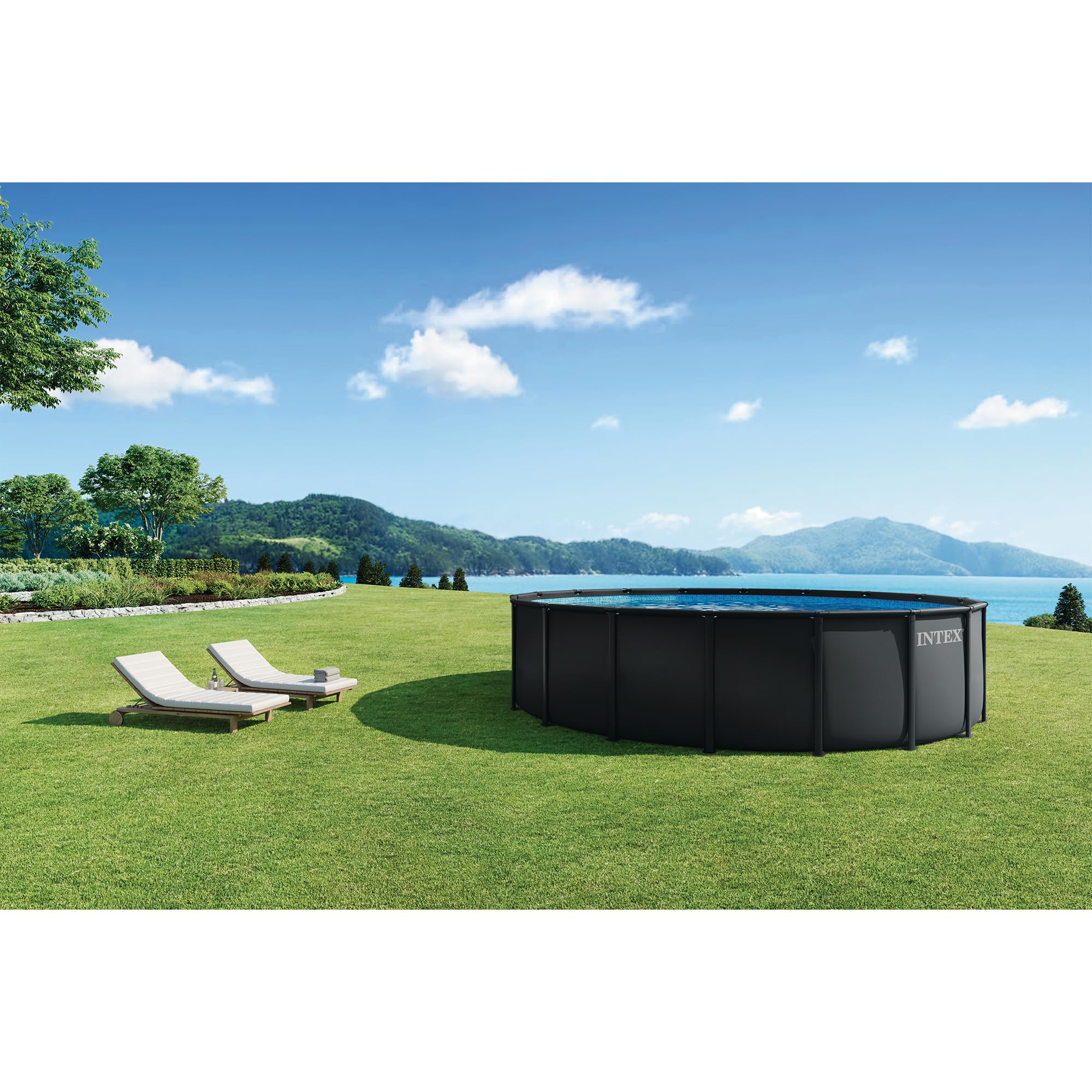 INTEX Ultra XTR 18 ft x 52 in Above Ground Pool Set, Round Swimming Pool with Steel Frame, 2100 GPH Sand Filter Pump, Ladder, Cover, & Ground Cloth - Image 4